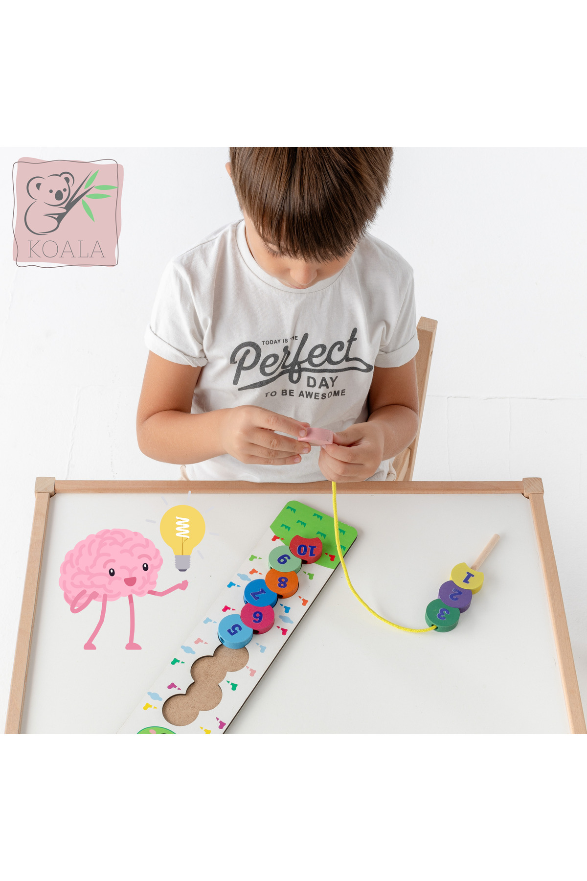 بازی آموزشی نخ‌کشی کرم چوبی – اعداد رنگارنگ