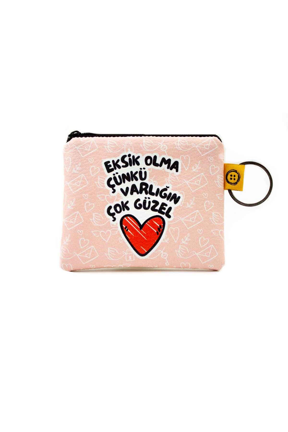 PALTO TASARIM Eksik Olma Baskılı Bozuk Para Cüzdanı