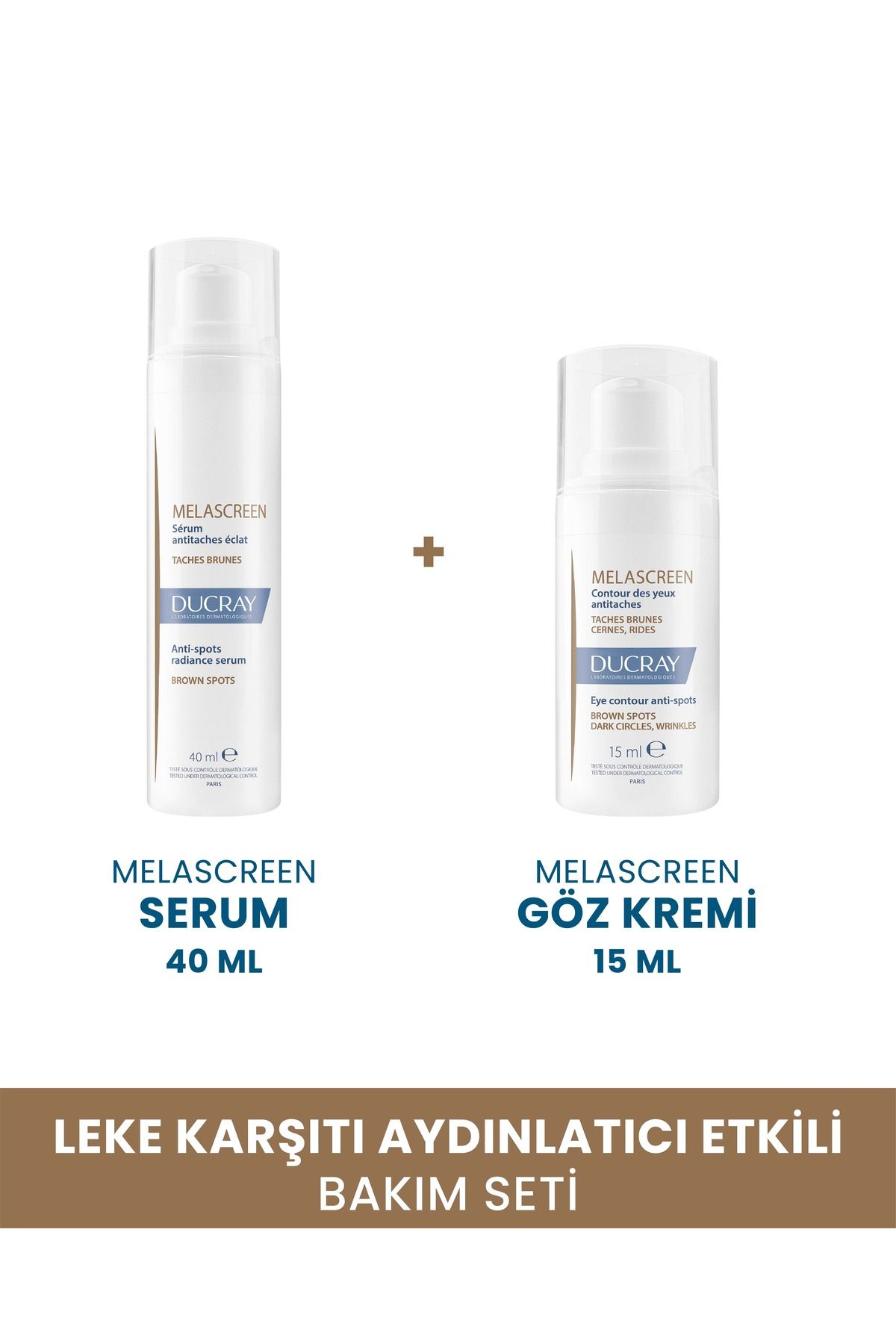 Ducray Leke Karşıtı ve Cilt Tonu Eşitleyici Bakım Set: Melascreen Serum 40ml + Göz Çevresi Kremi 15ml