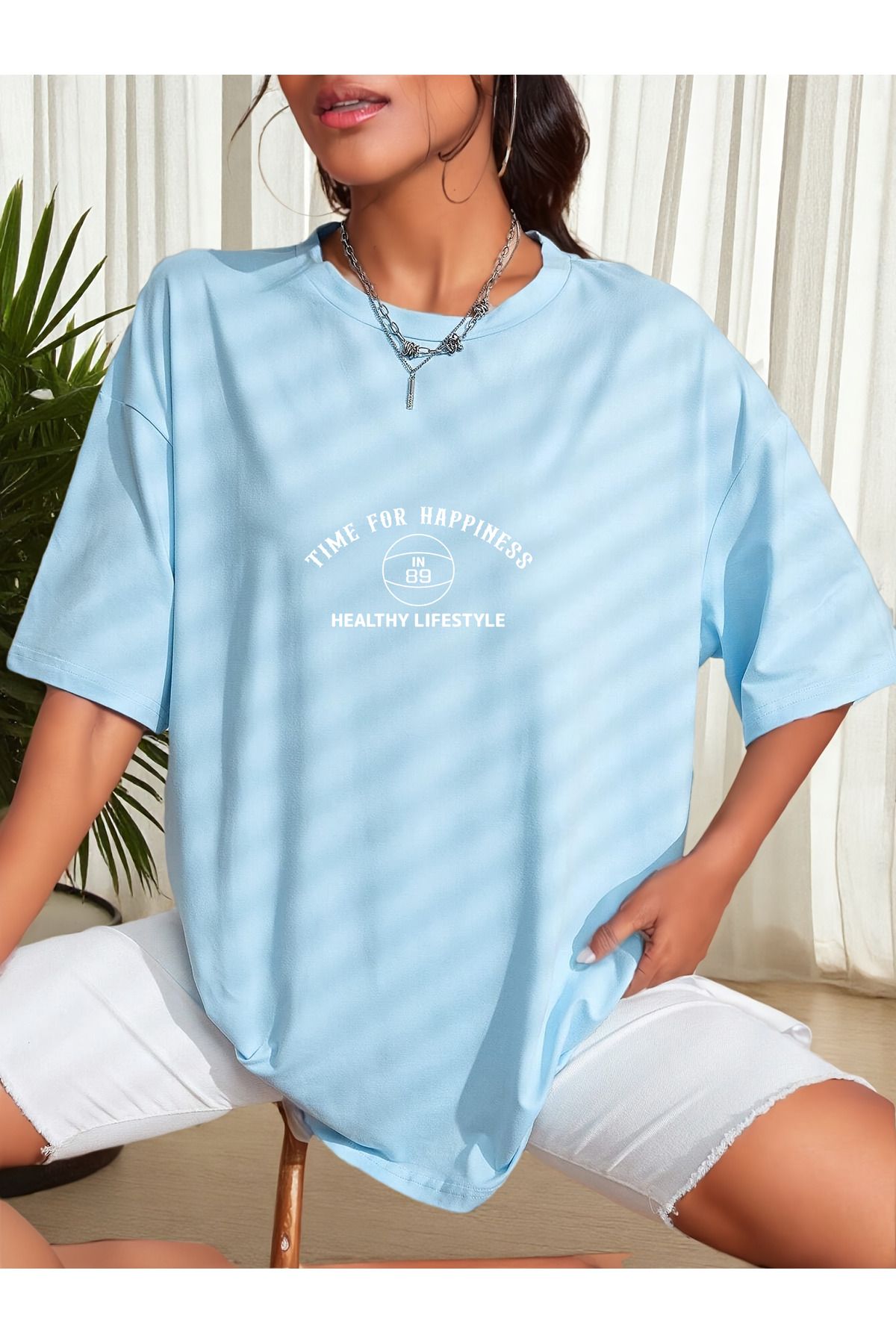uyguntarz Unisex Time For Happiness Tasarım Basklı Tshirt