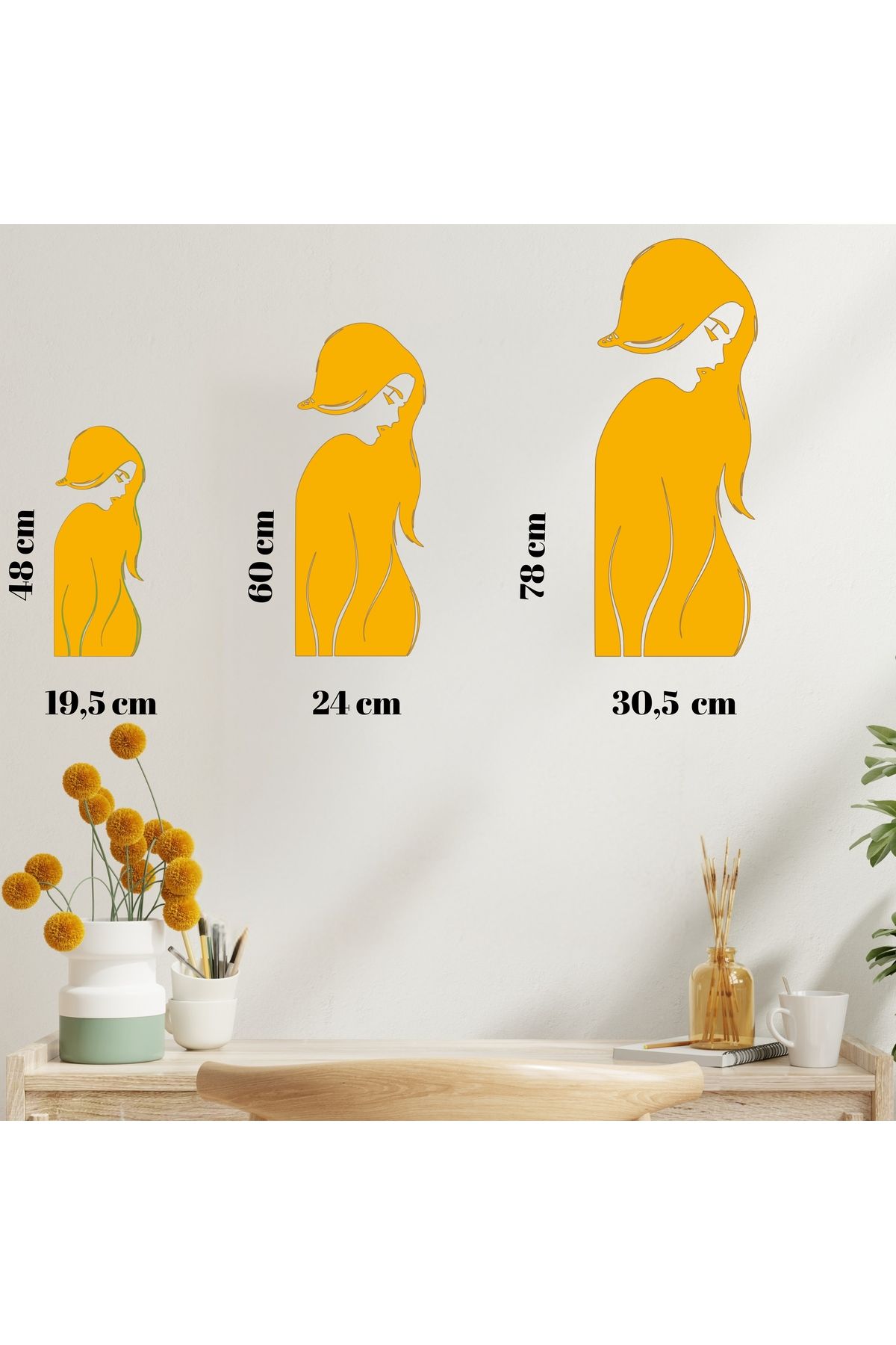 Grand Fine Art Tek Parça Renkli MDF Tablo Kadın