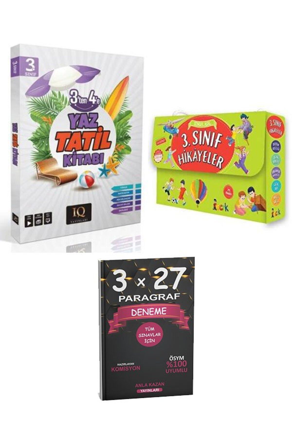 Anla Kazan Yayınları IQ Yayınları 3. Sınıf Yaz Tatil Kitabı+Hikayeler 10 Kitap Set