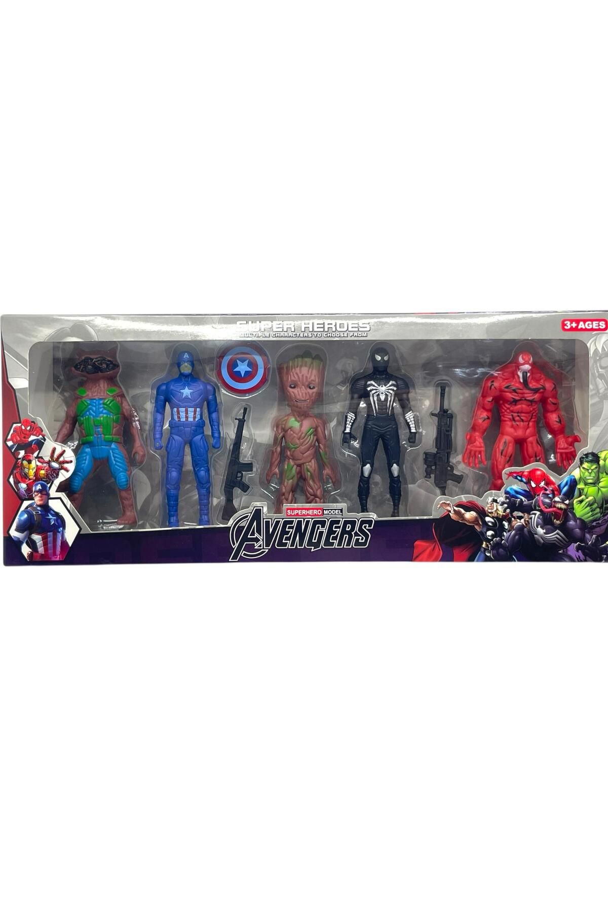 SCOWETTO Avengers 8 Parça 5 Figürlü Set Oyuncak