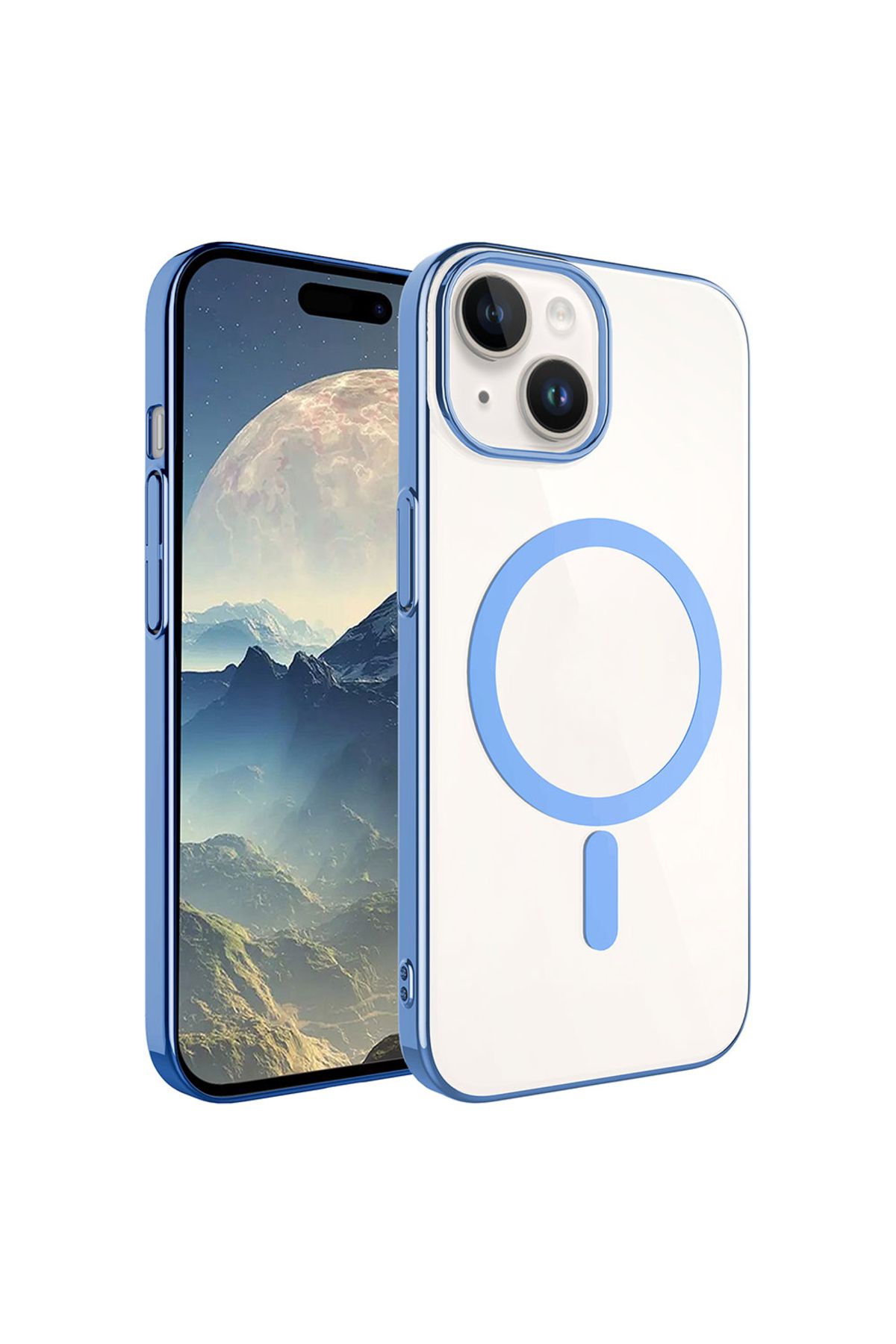 halkhouse İphone 15 Kılıf Sert Wireless Şarj Özellikli Pixel Magsafe Kapak