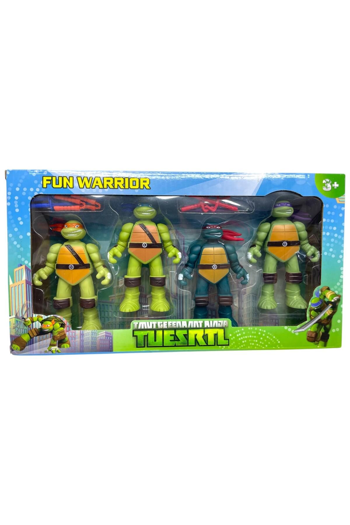 SCOWETTO Ninja Kaplumbağ 4 Lü Figür Set