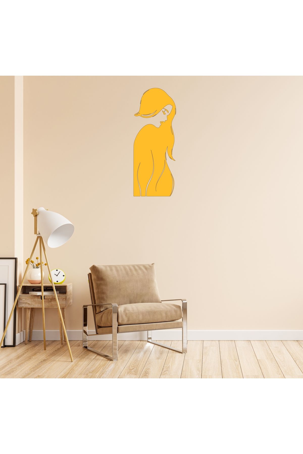 Grand Fine Art Tek Parça Renkli MDF Tablo Kadın