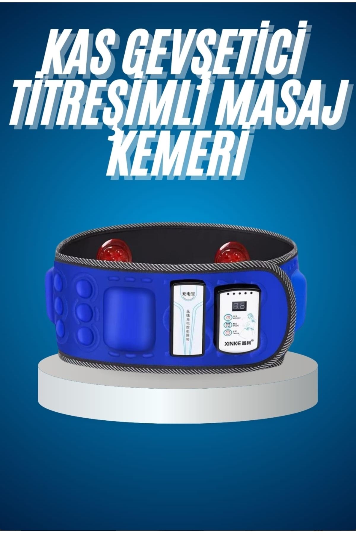 UCUZTEKNO Titreşimli Kas Gevşetici Masaj Kemeri Aleti Bel Bölge Sırt Masaj Aleti