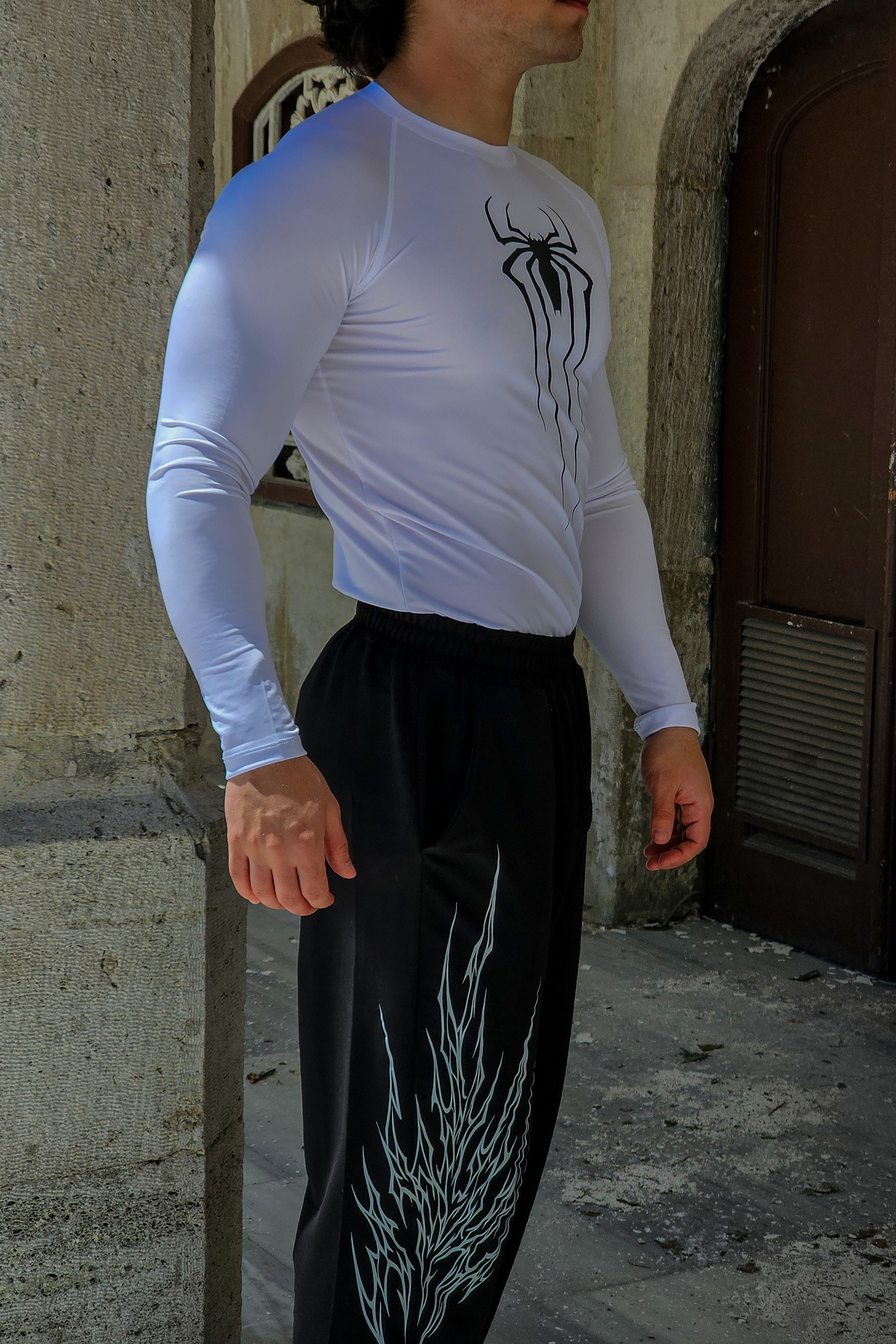 Liber Spider - Uzun Kollu Compression T-shirt (BEYAZ) görsel 2