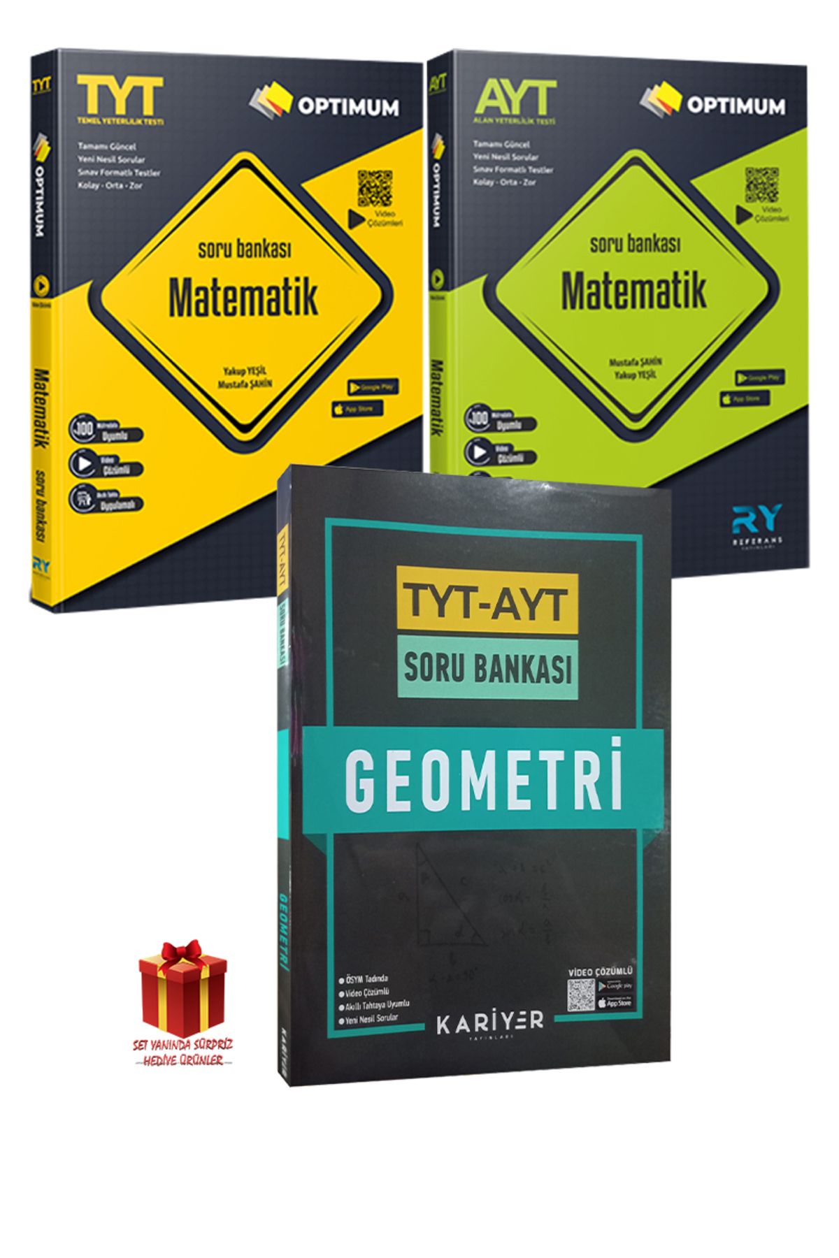 Referans Yayınları TYT Matematik-AYT Matematik-TYT AYT Geometri Soru Bankası+Hediye
