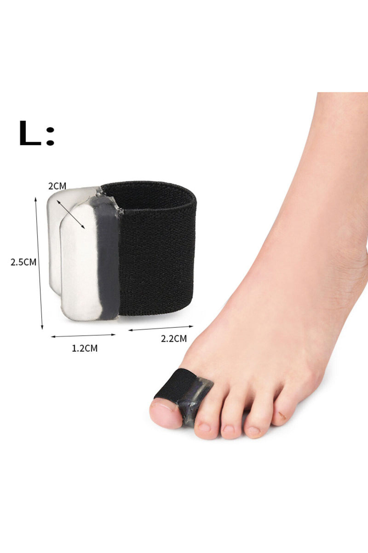 Choice-1Pair Black L 1Pair Big Bone Thumb Toe Separator Bunion Splint Straightener Corrector Foot Care Tool 1