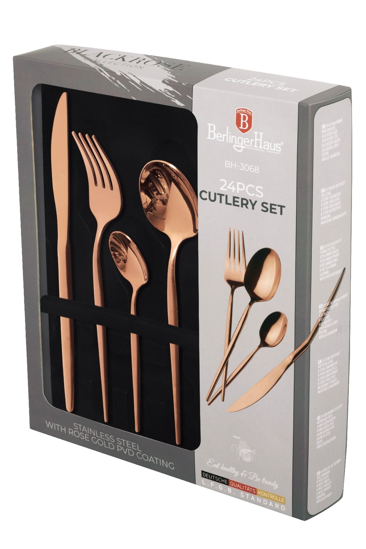 Berlinger Haus-Set 24 tacamuri, BerlingerHaus, inox, roz 4