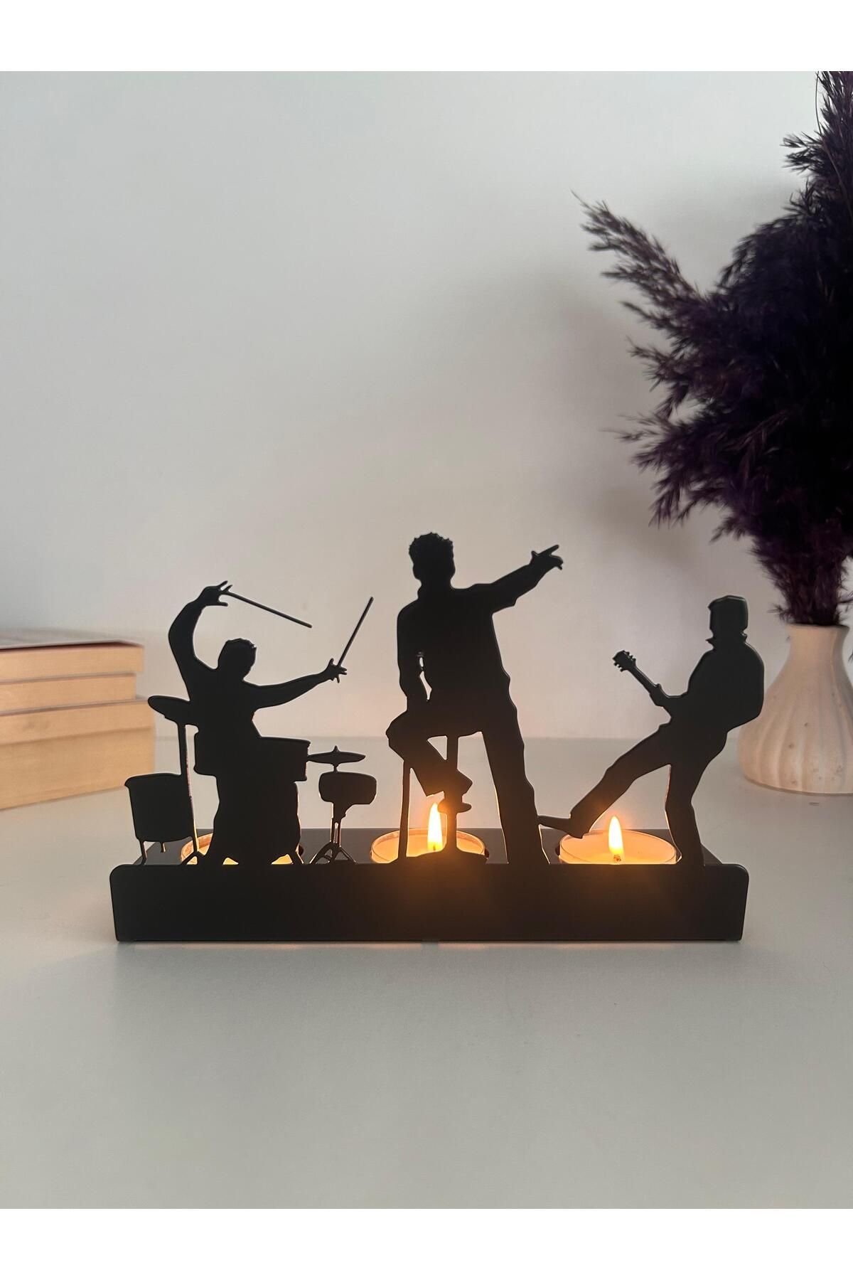 Alamer Decor Temalı Metal Mumluk
