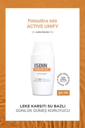ISDIN Fotoultra 100 Active Unify Spf 50 Leke Karşıtı ve Ton Eşitleyici Yüz Gü...