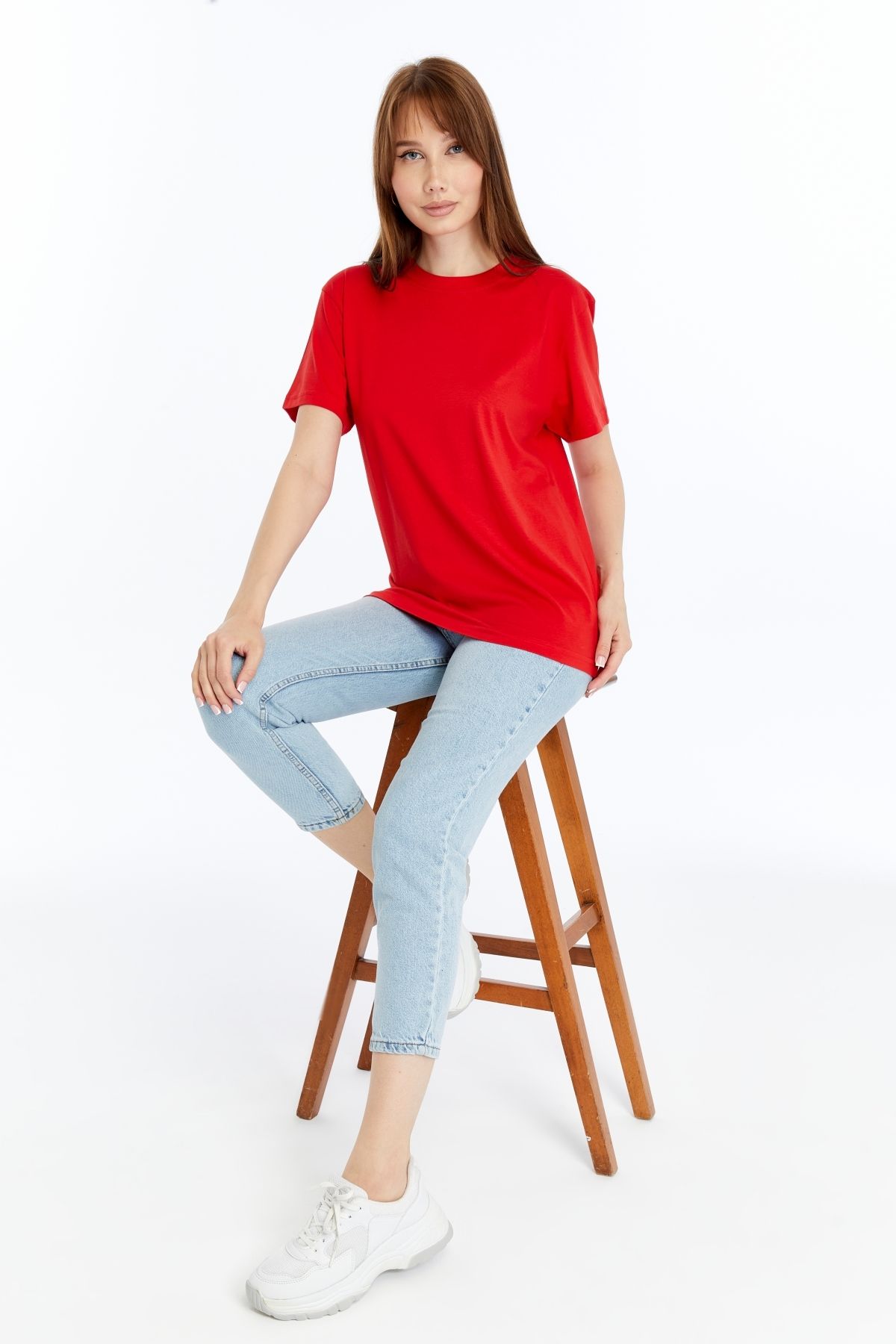 OXVİN Kadın Tişört Pamuk Ve Modal Karışımlı T-Shirt