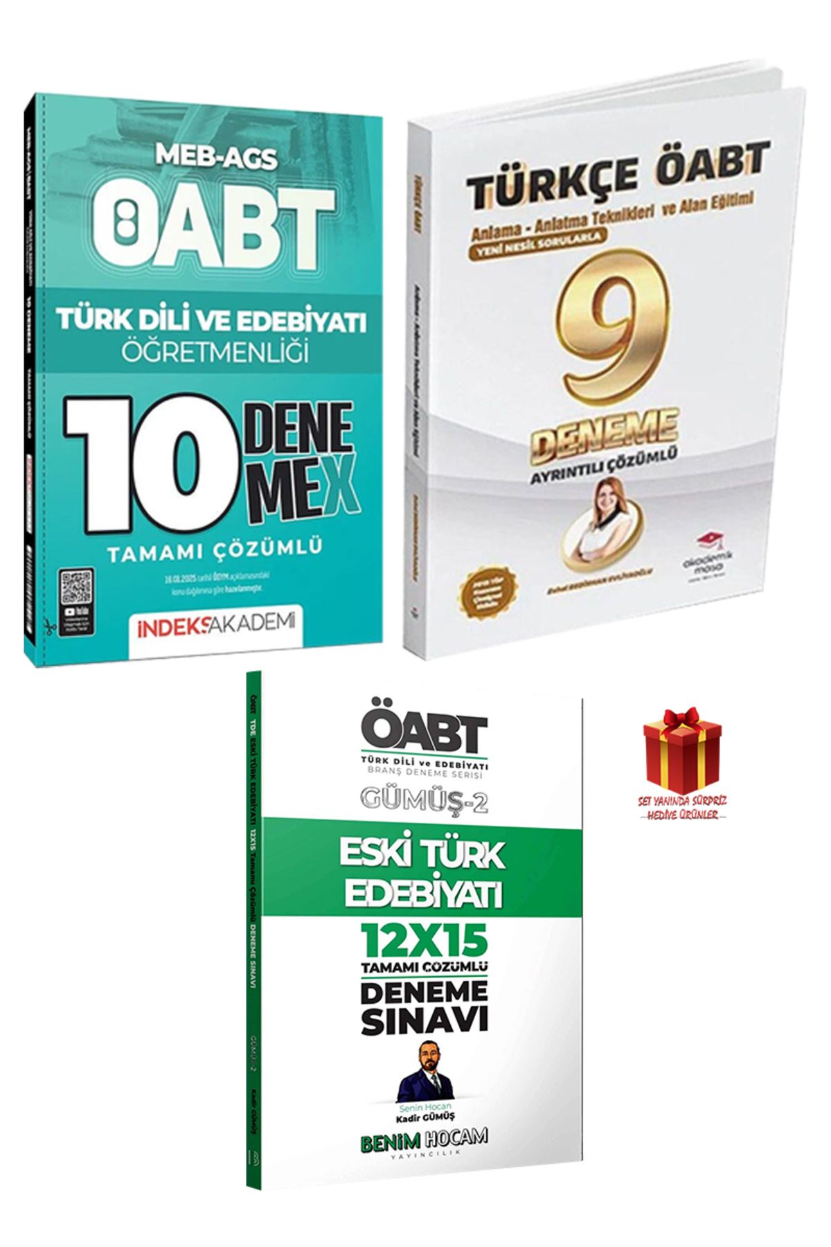 Yediiklim Yayınları MEB-AGS ÖABT Türk Dili ve E.Ö. 10 Deneme-Türkçe Çözümlü 9+12x15 Deneme+Hediye