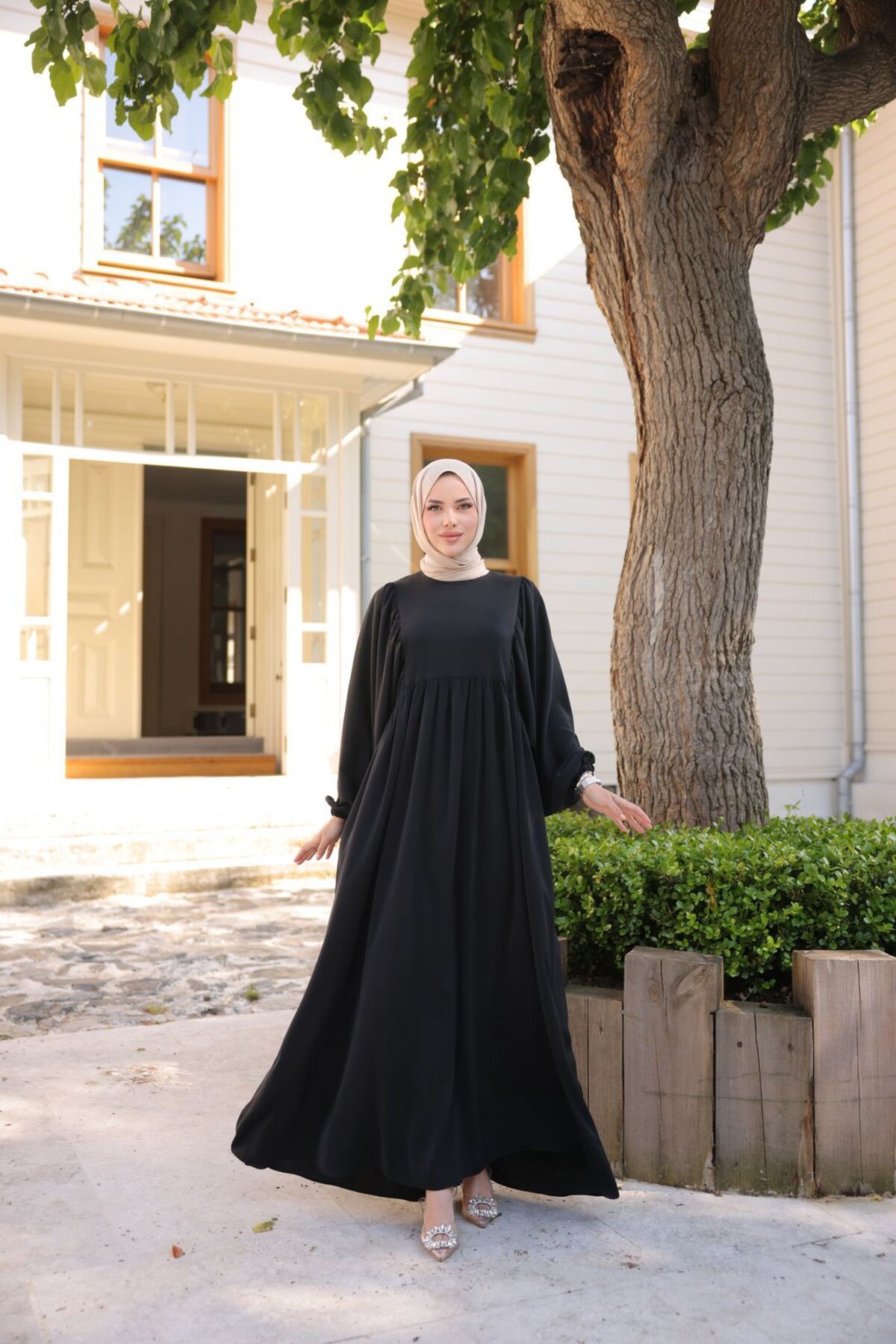 Nissra Ankanoor Balon Kollu Oversize Elbise Anka255096