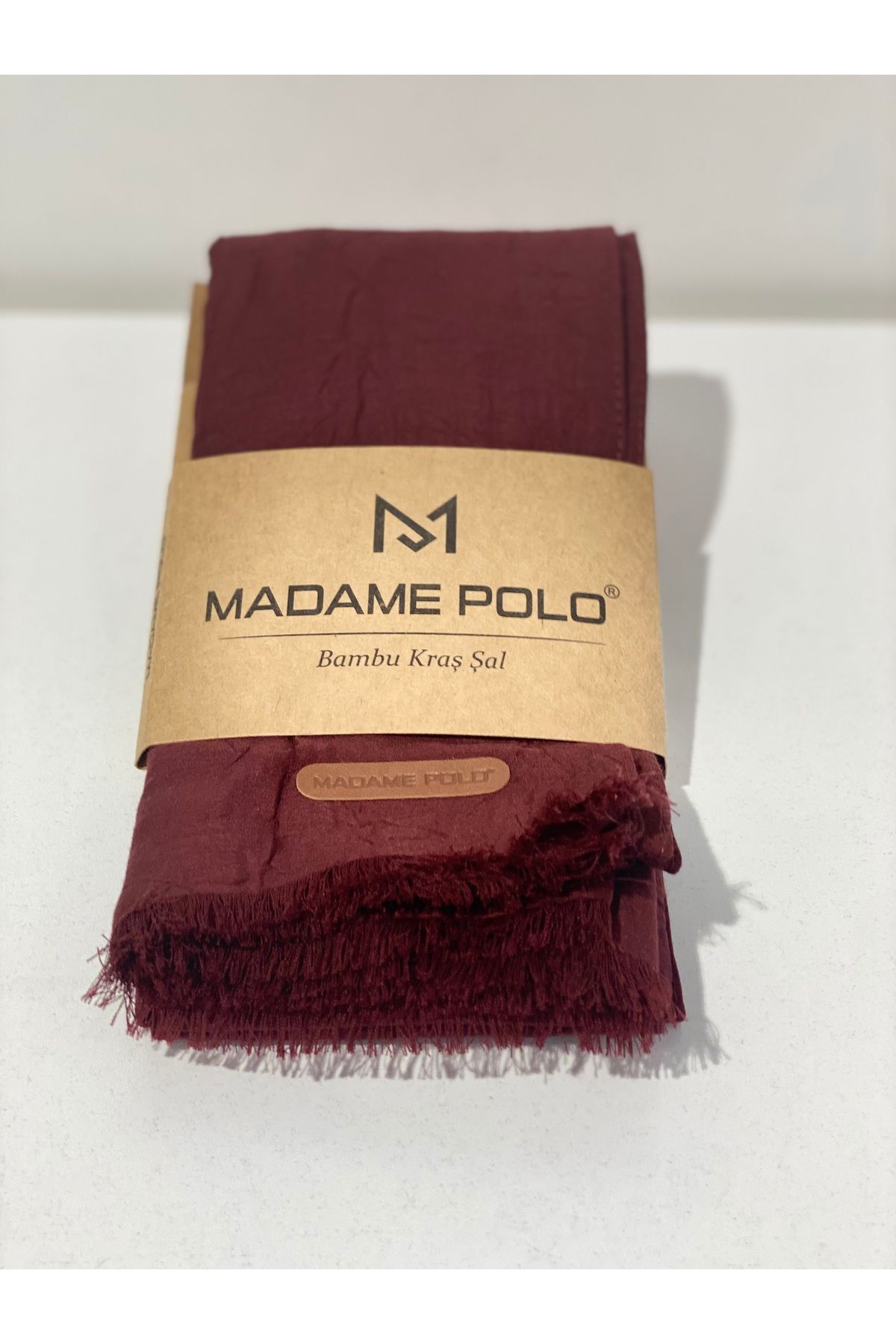 Perla Scarf & More Bambu Kıraş Şal Bordo 70x200
