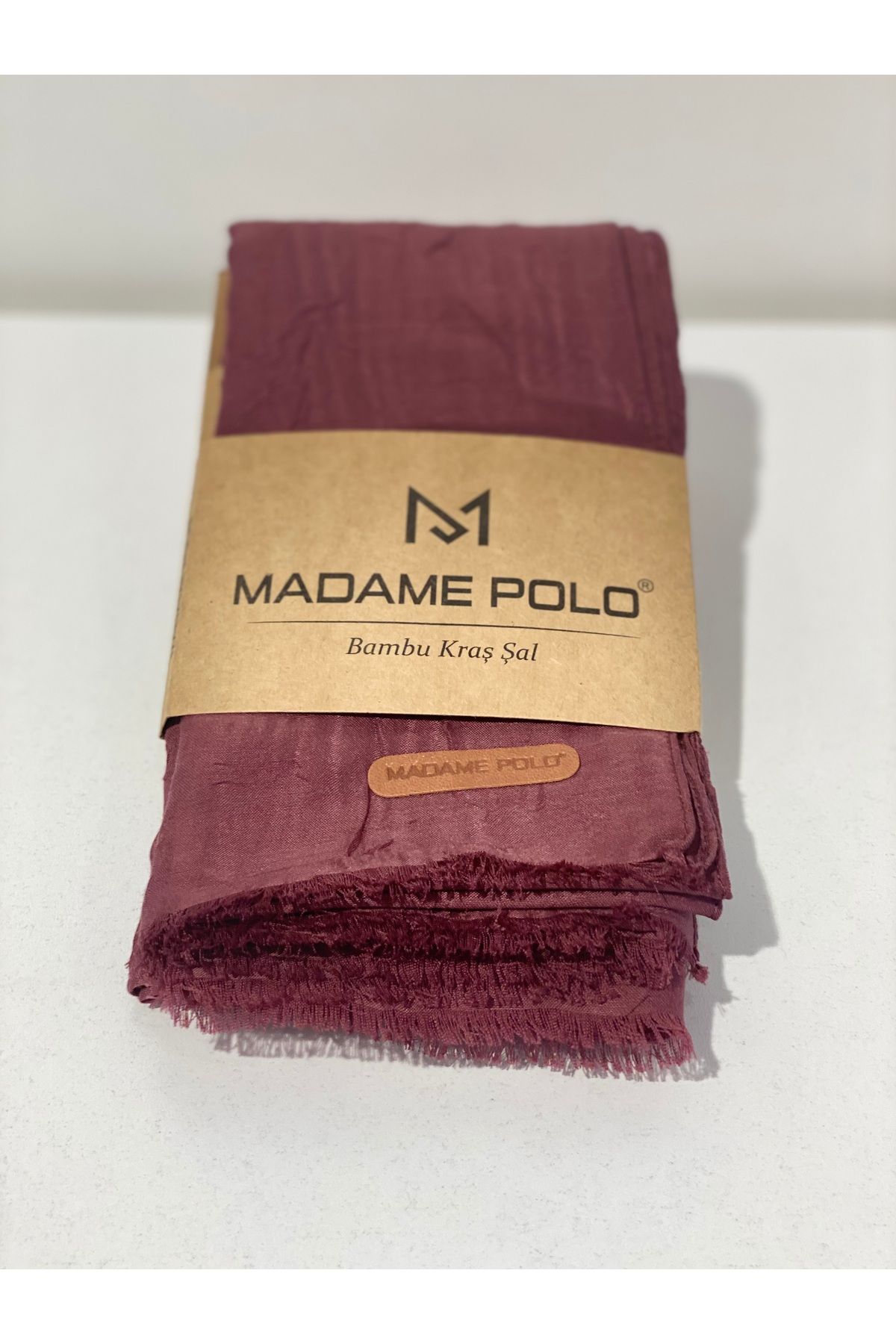Perla Scarf & More Bambu Kıraş Şal Patlıcan Moru