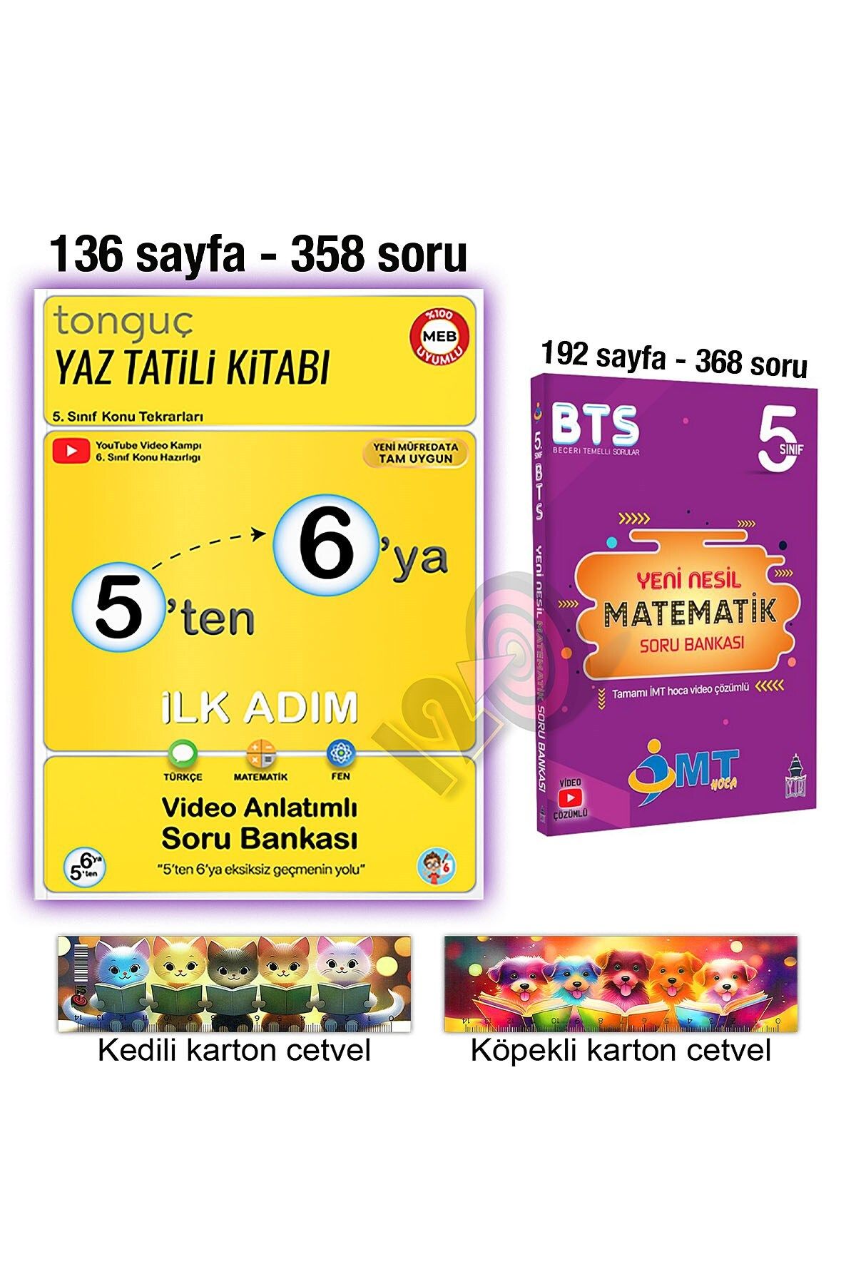 Tonguç Yayınları 5'ten 6'ya Yaz Tatili Hazırlık Kitabı İlk Adım 5. Sınıf Yeni Nesil Matematik Soru Bankası
