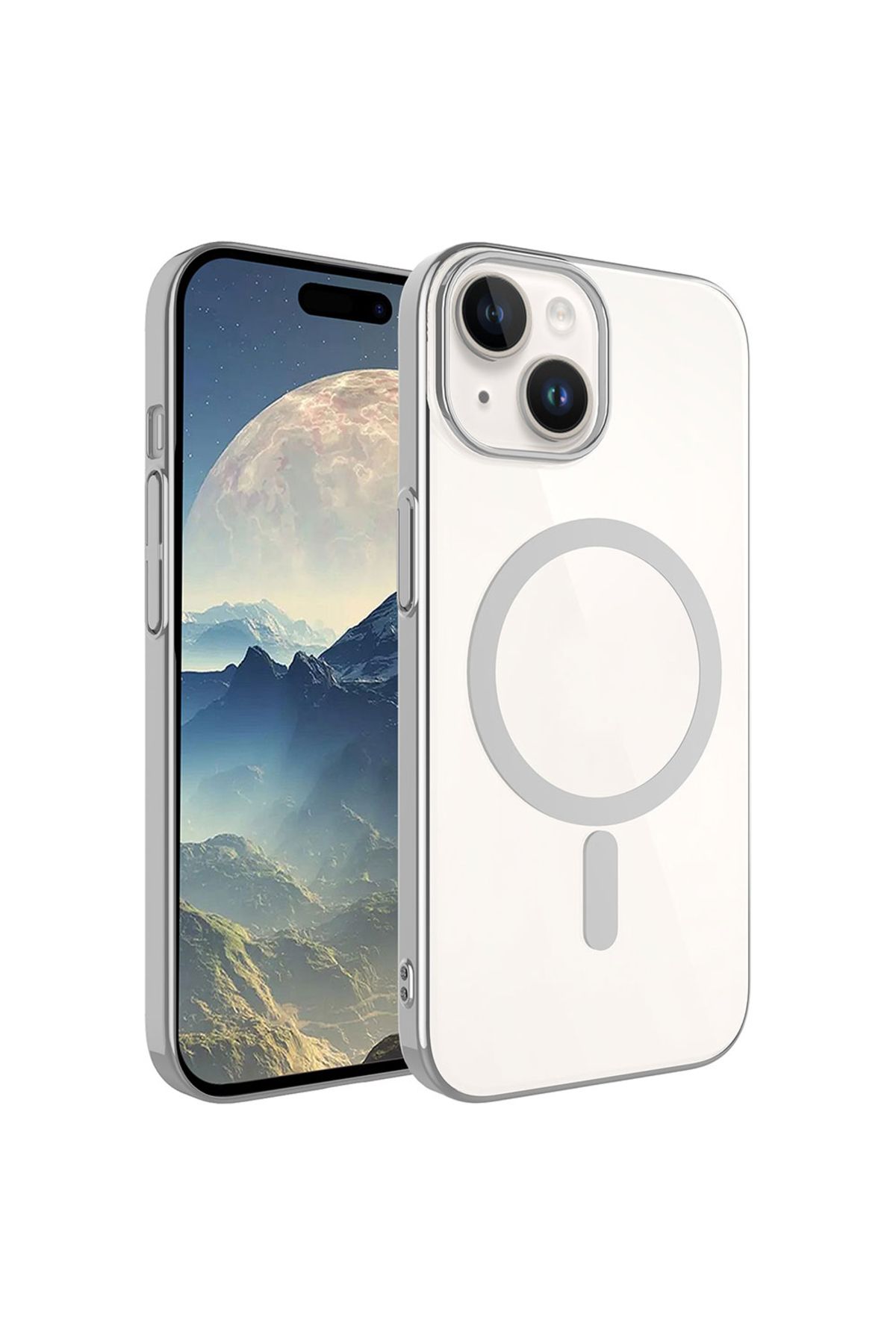 halkhouse İphone 15 Kılıf Sert Wireless Şarj Özellikli Pixel Magsafe Kapak