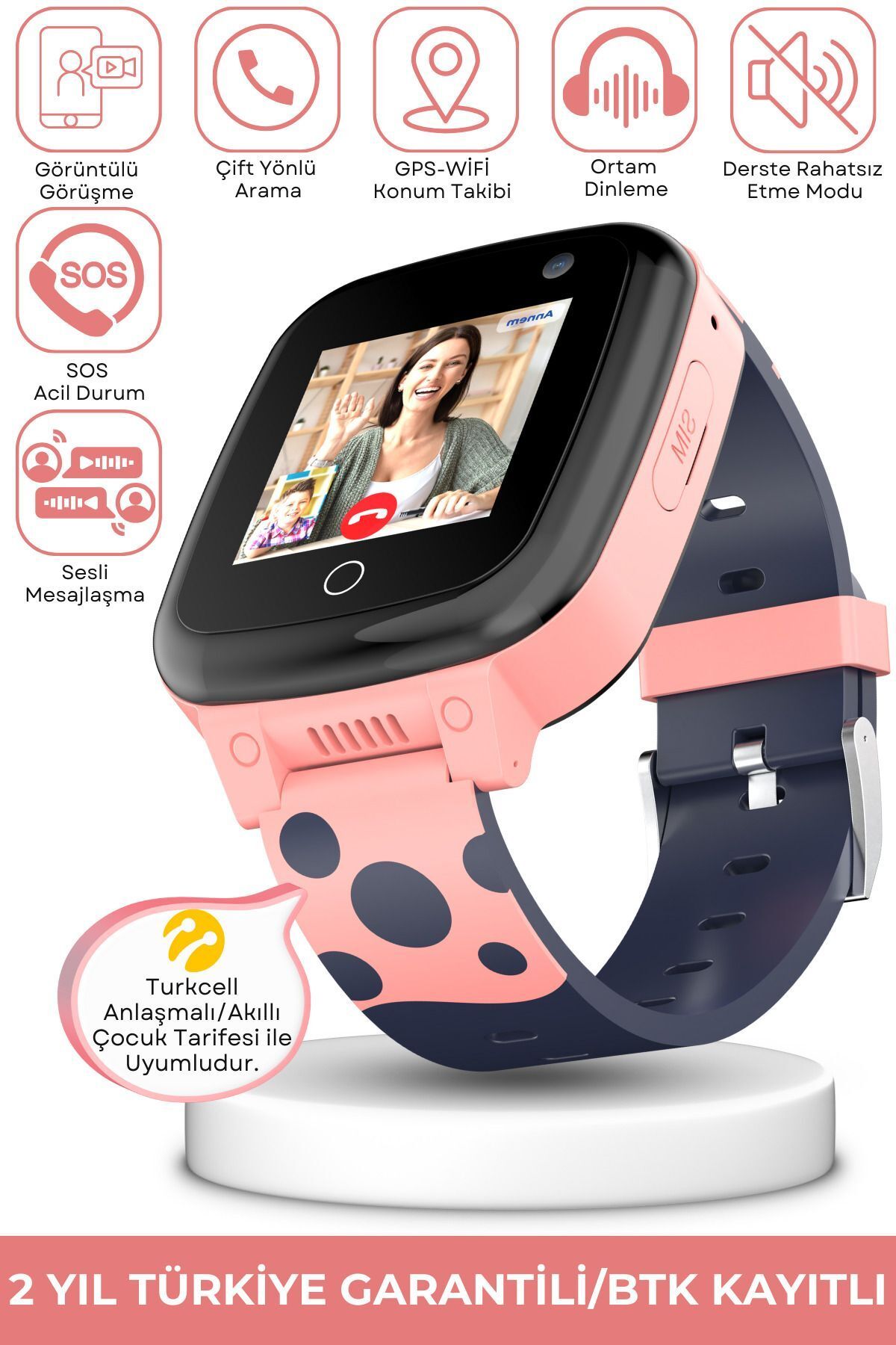 NEO25 Akıllı Çocuk Saati Sim Kartlı ve Görüntülü Görüşme Gps Özellikli(Btk Kayıtlı-Yerli Üretim)