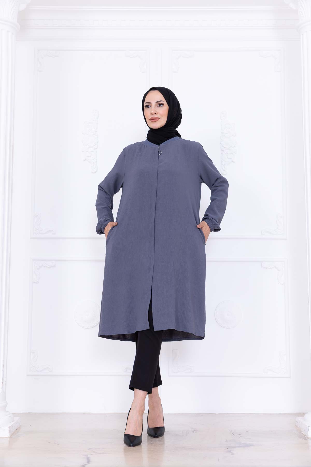 OKTAYUSTA COLLECTİON Kadın Tessettür Giyim Araboy Sade Aerobin Günlük Kap&Ferace