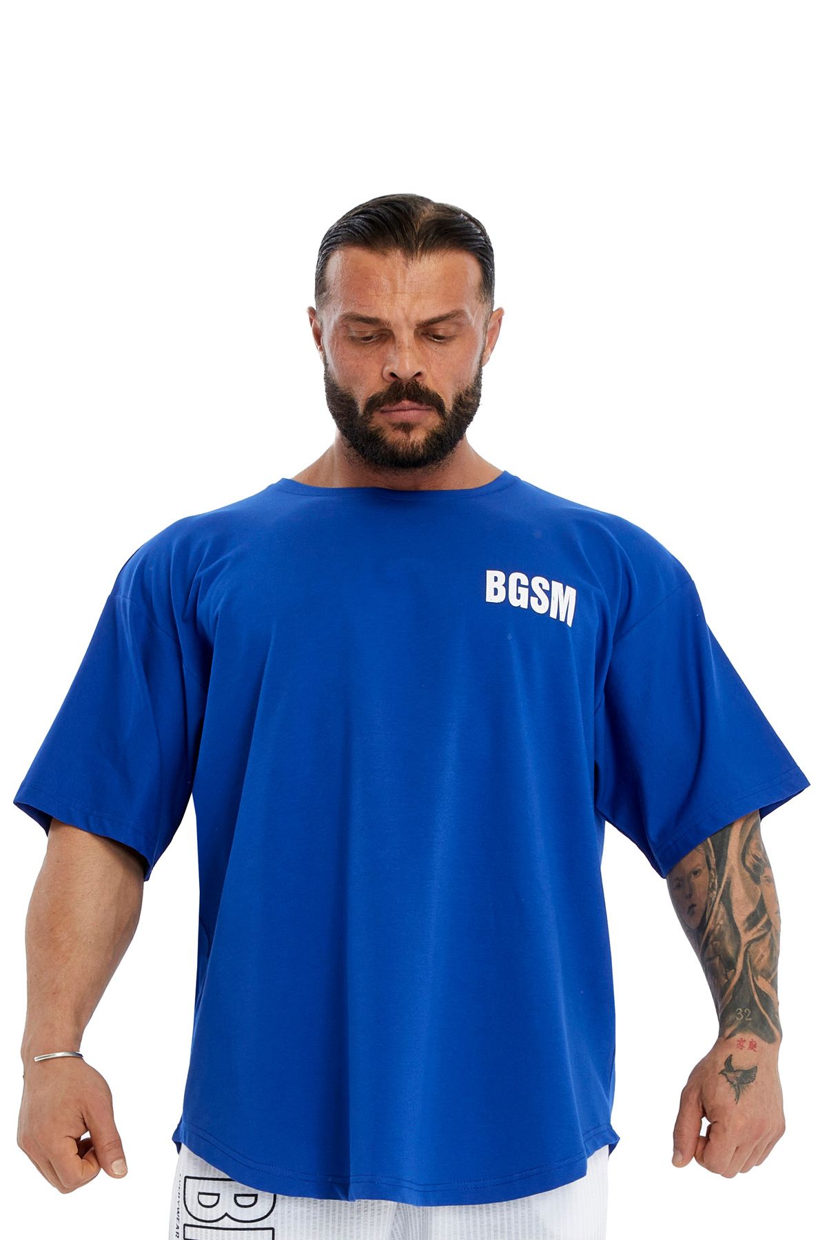 BGSM Erkek Oversize T-shirt Gym Rag Top BGSM 3379