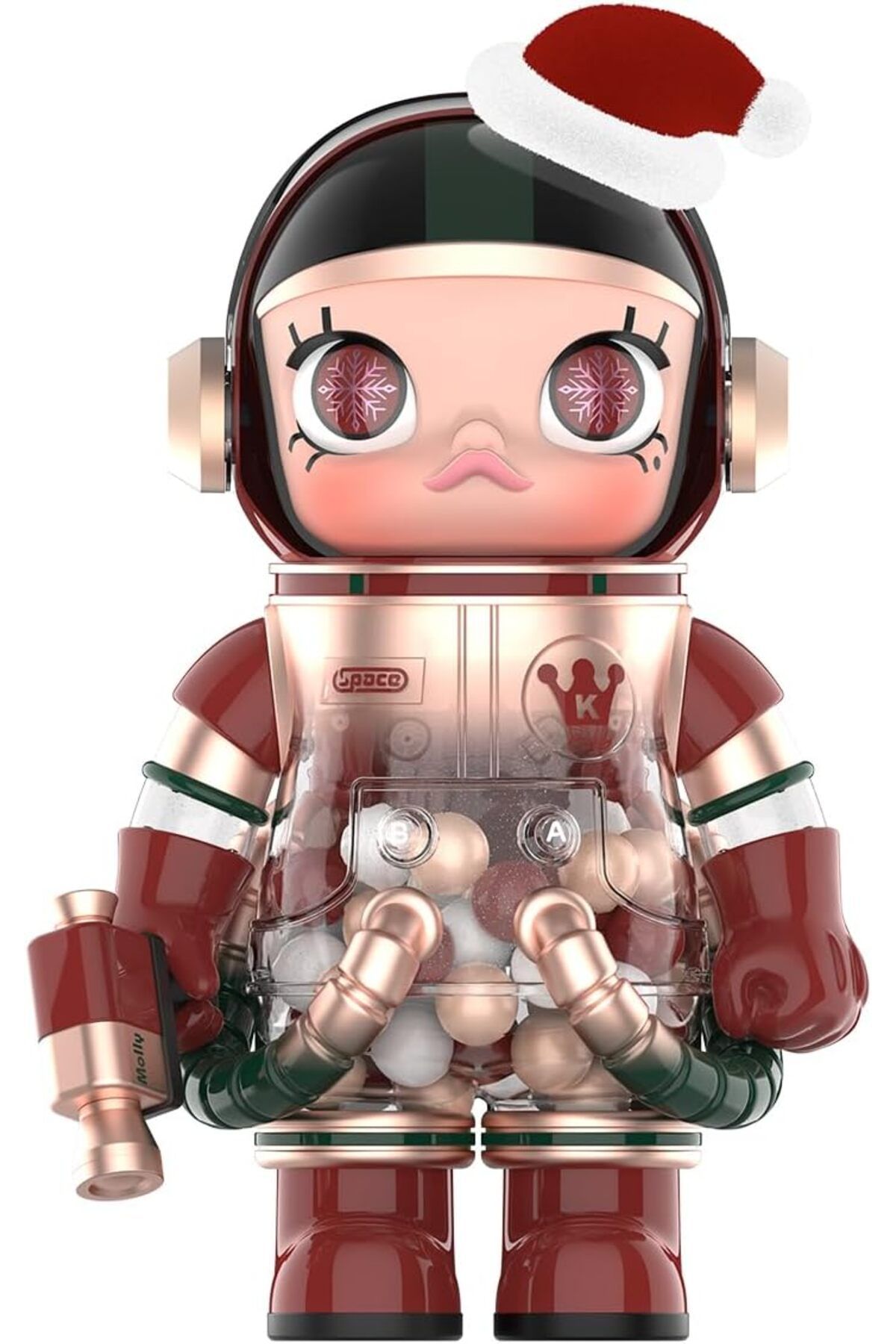 Pop Mart Mega Space Molly %400 Noel 2024 Figürü, Özel Tasarım Koleksiyonluk Yılbaşı Oyuncağı