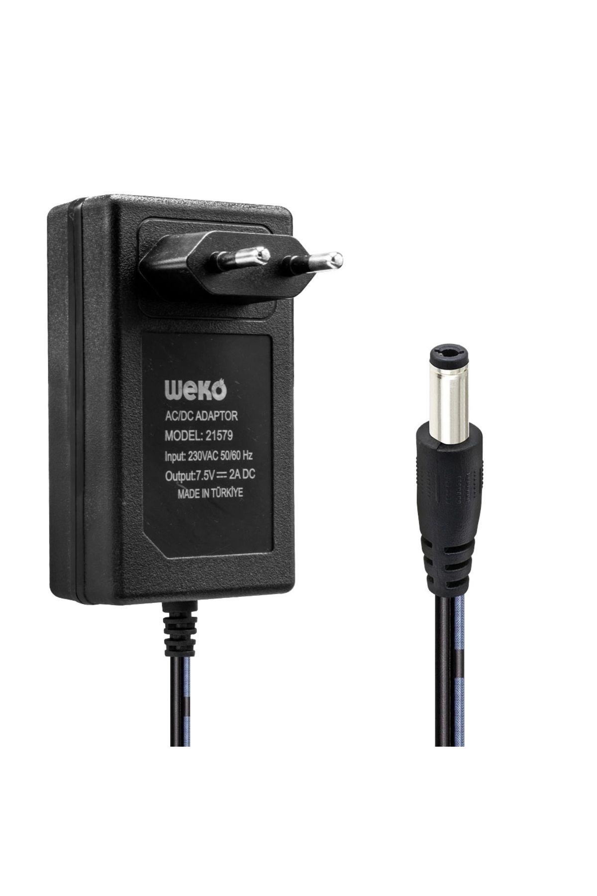 CENEN 7.5 Volt - 2 Amper 5.5*2.5 Uçlu Yerli Üretim Priz Tipi Adaptör