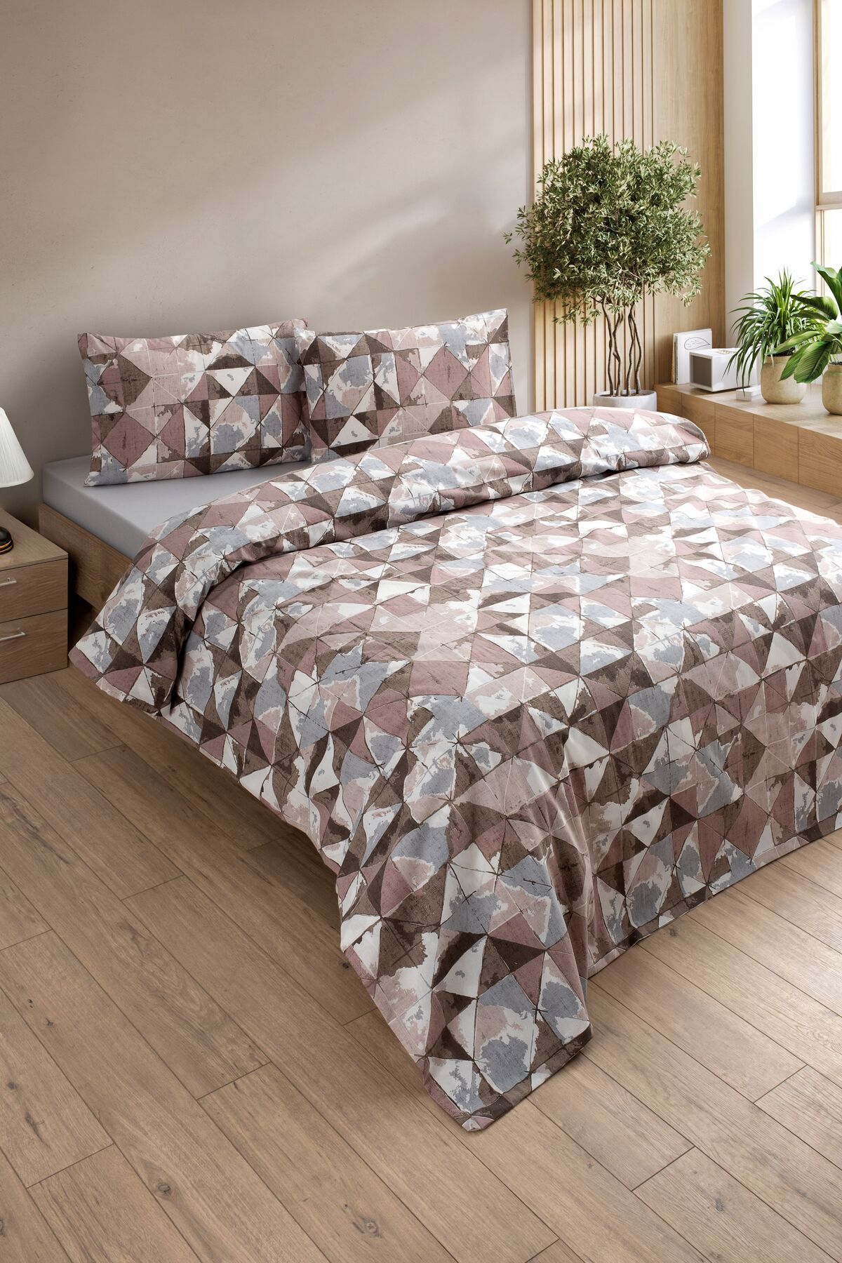 Formeya-Lovely Patterned Double Duvet Cover Set - Double Duvet Cover Set with Elastic Sheet 3