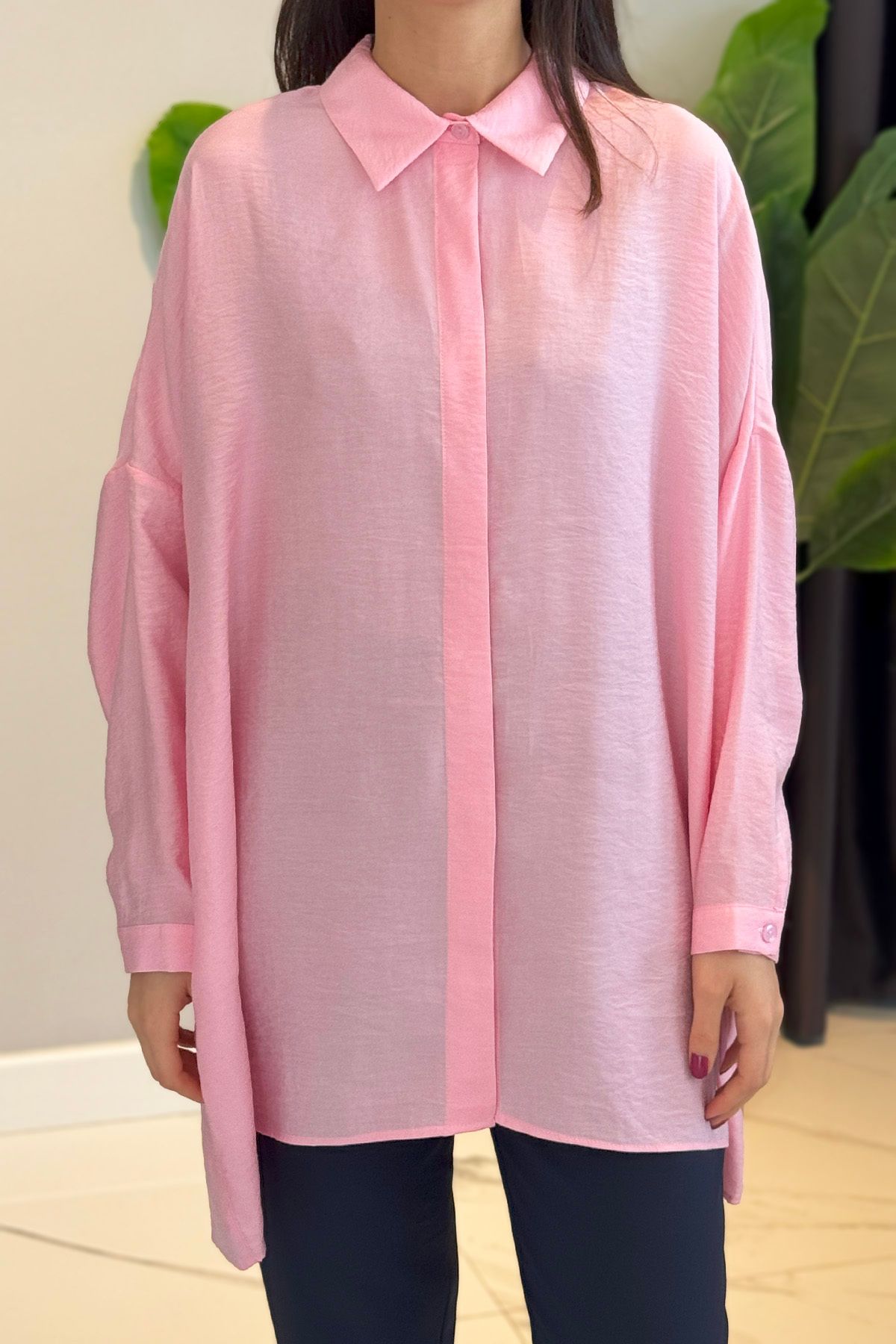 Nuss Gömlek Tunik 3001 Şeker Pembe