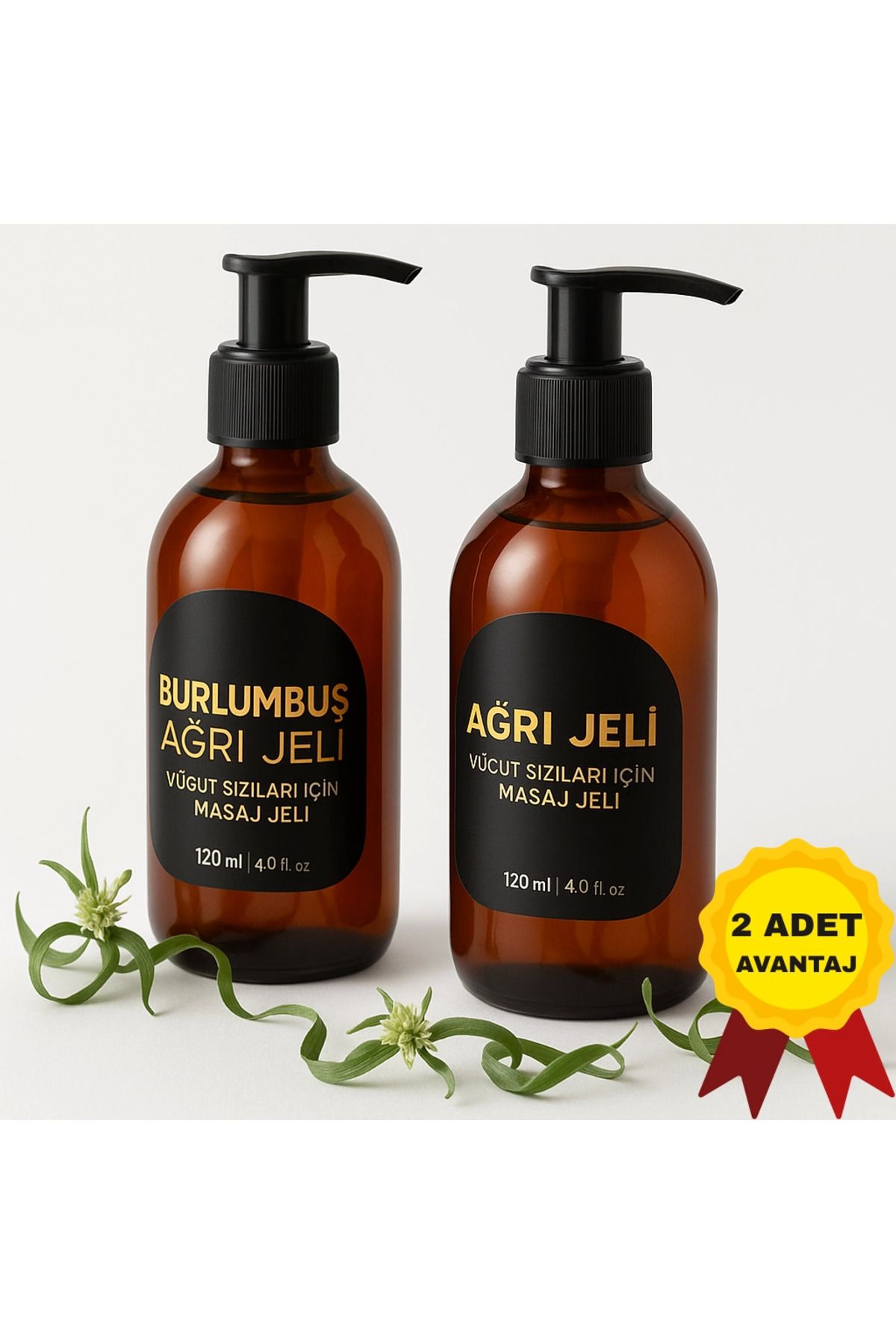 MT29 GİYİM Burlumbuş Otu Vücut Sızıları Için Ağrı Ve Masaj Jeli 120 ml 2'li Set