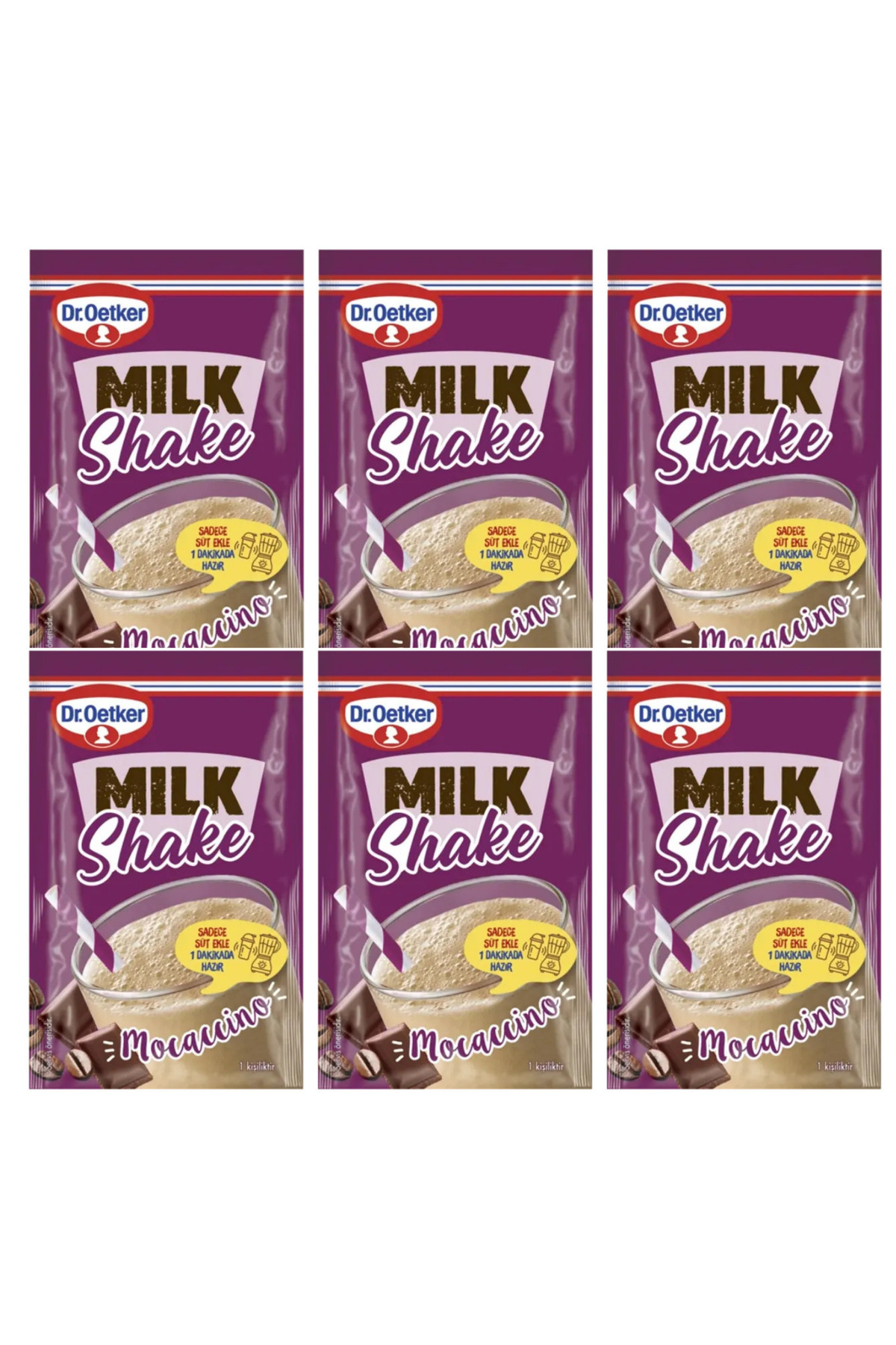 Dr. Oetker Dr.Oetker Milkshake Mocaccino (Kahveli Çikolatalı) 6 x