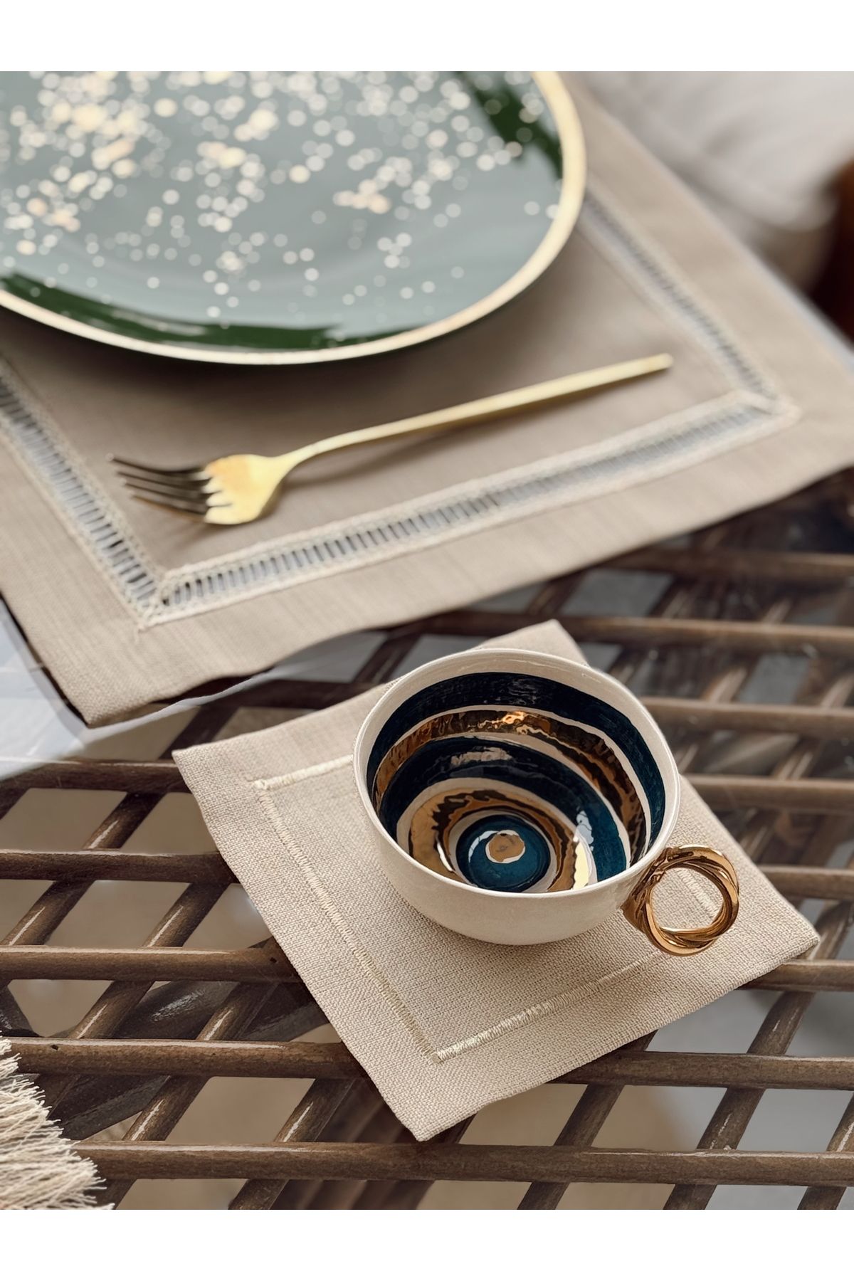 Hellu Home Bardak Altlığı Begonya Model 2 Adet