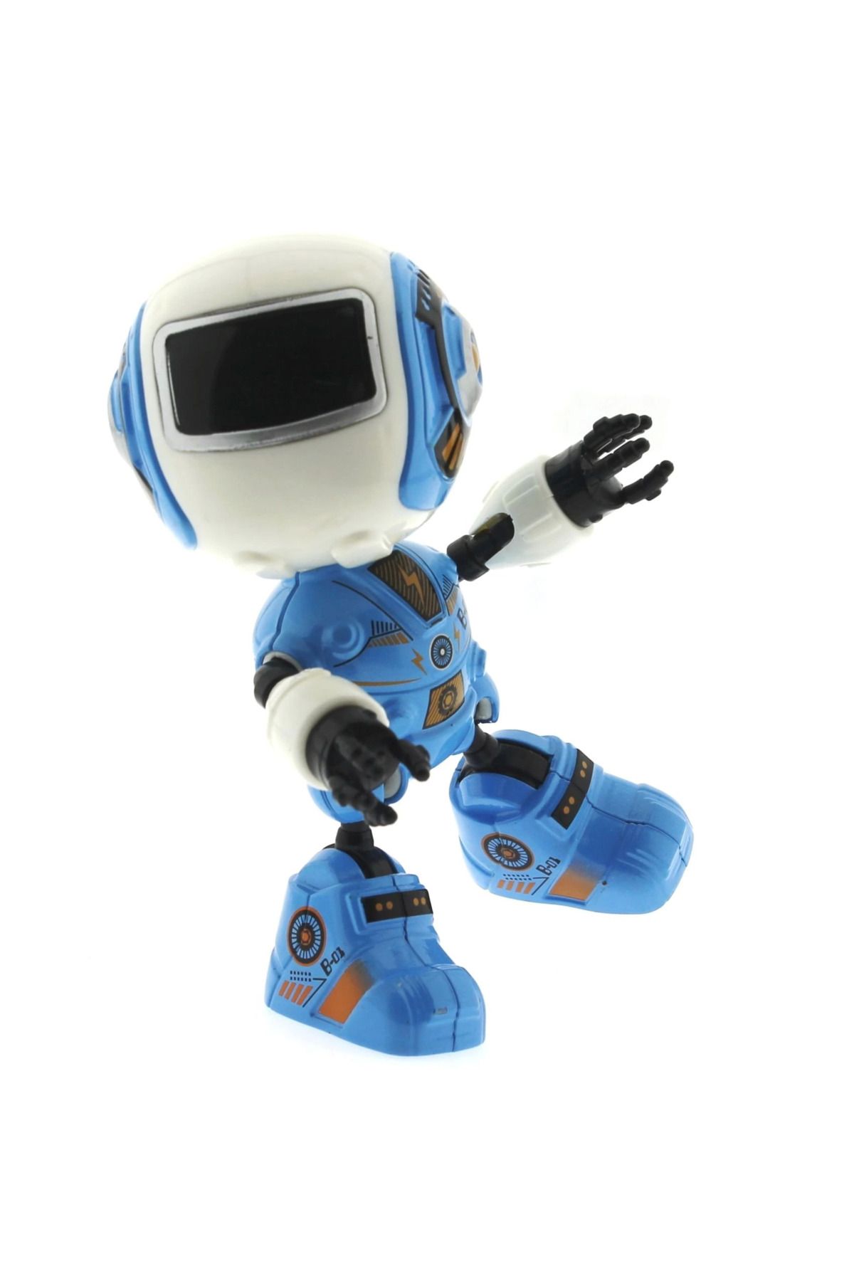 MT29 GİYİM Dekoratif Sesli Işıklı Mini Sevimli Mavi Robot