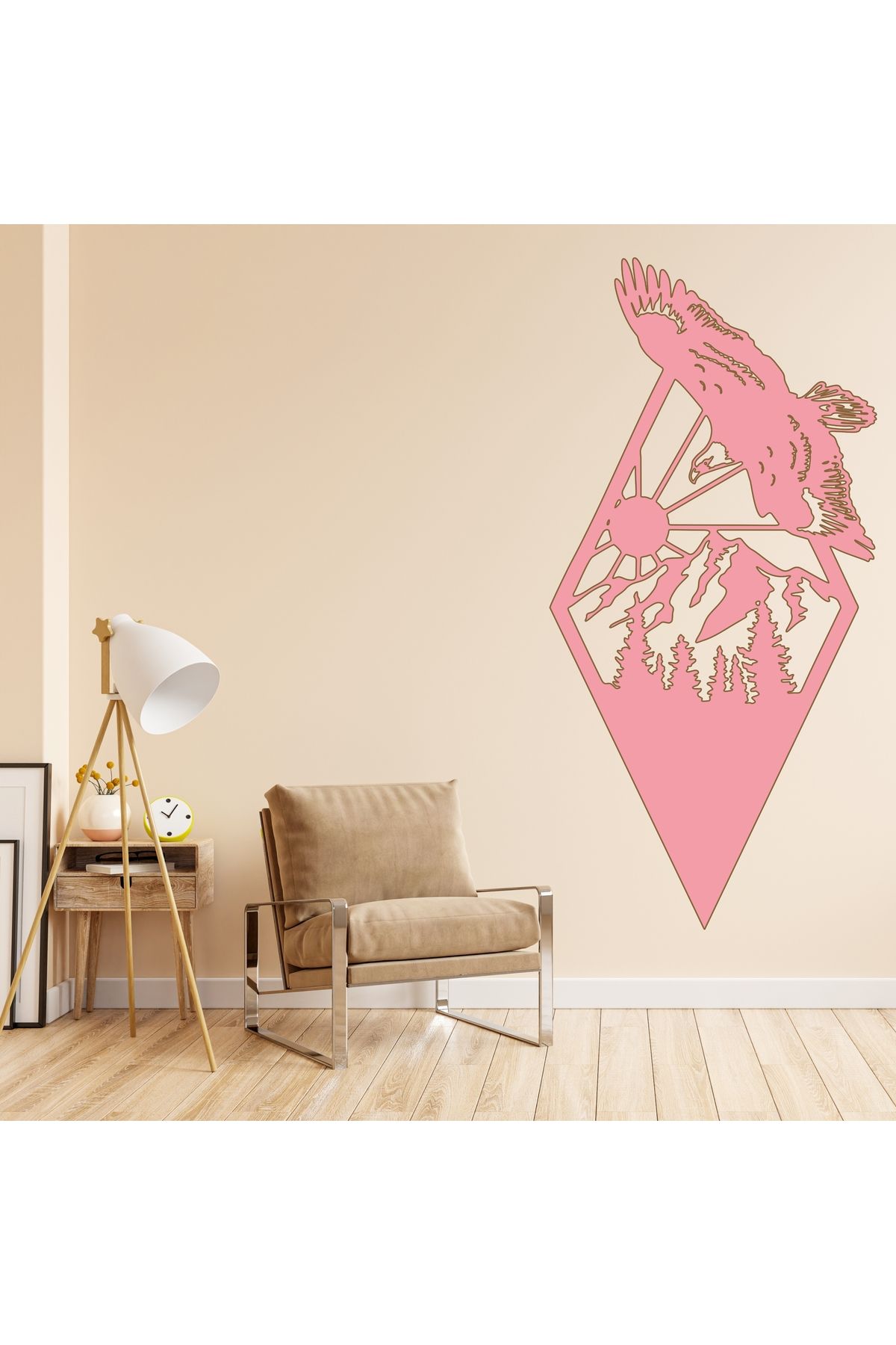 Grand Fine Art Tek Parça Renkli MDF Tablo Kartal ve Doğa