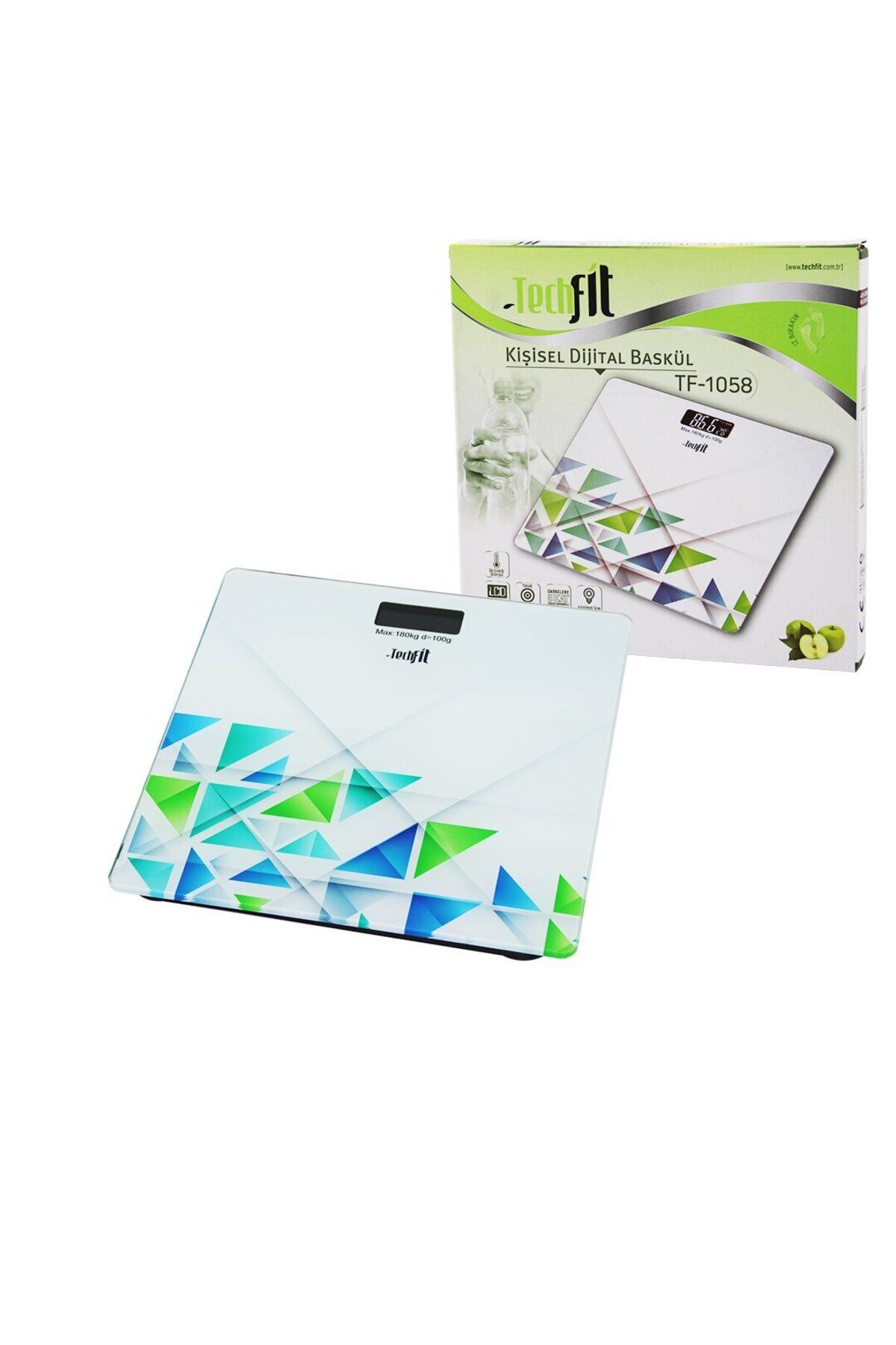 Emperium DESENLİ CAM TEMPERLİ DİJİTAL BASKÜL TERAZİ 180KG/100GRLCD EKRAN - SENSÖR (5122)