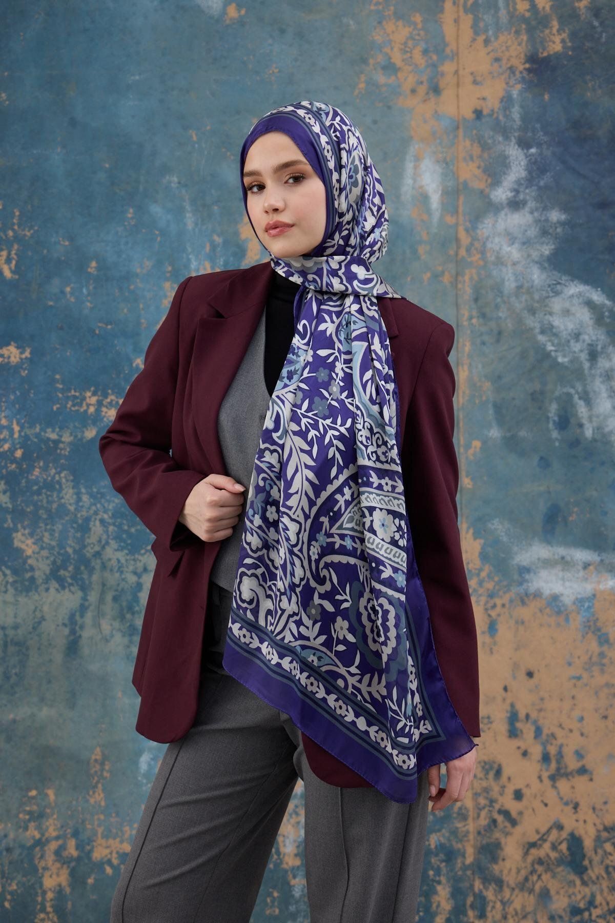 İpekhan Mor Hint Vual Şal - 5004-03