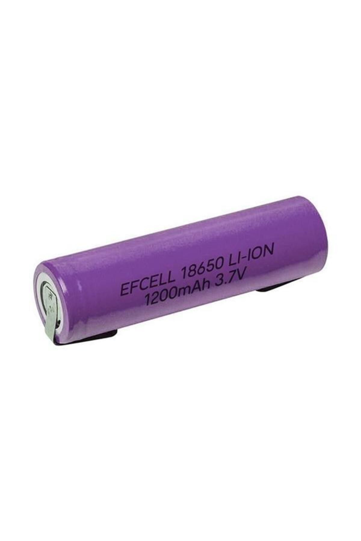 Modafiks Efcell 18650 3.7 Volt 1200 Mah Başlıksız Puntalı Mavi Lityum Li-İon Pil