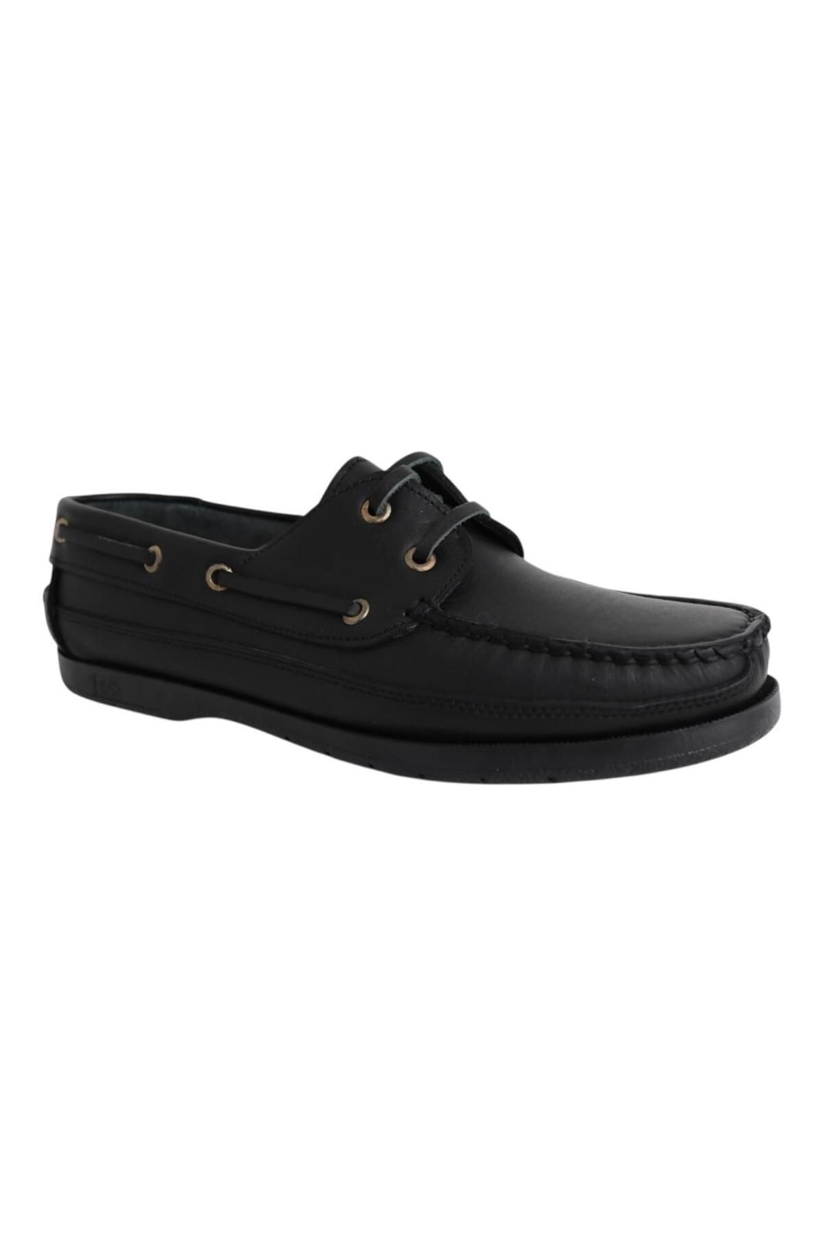 Greyybull Shoes siyah yazlık deri erkek ayakkabı