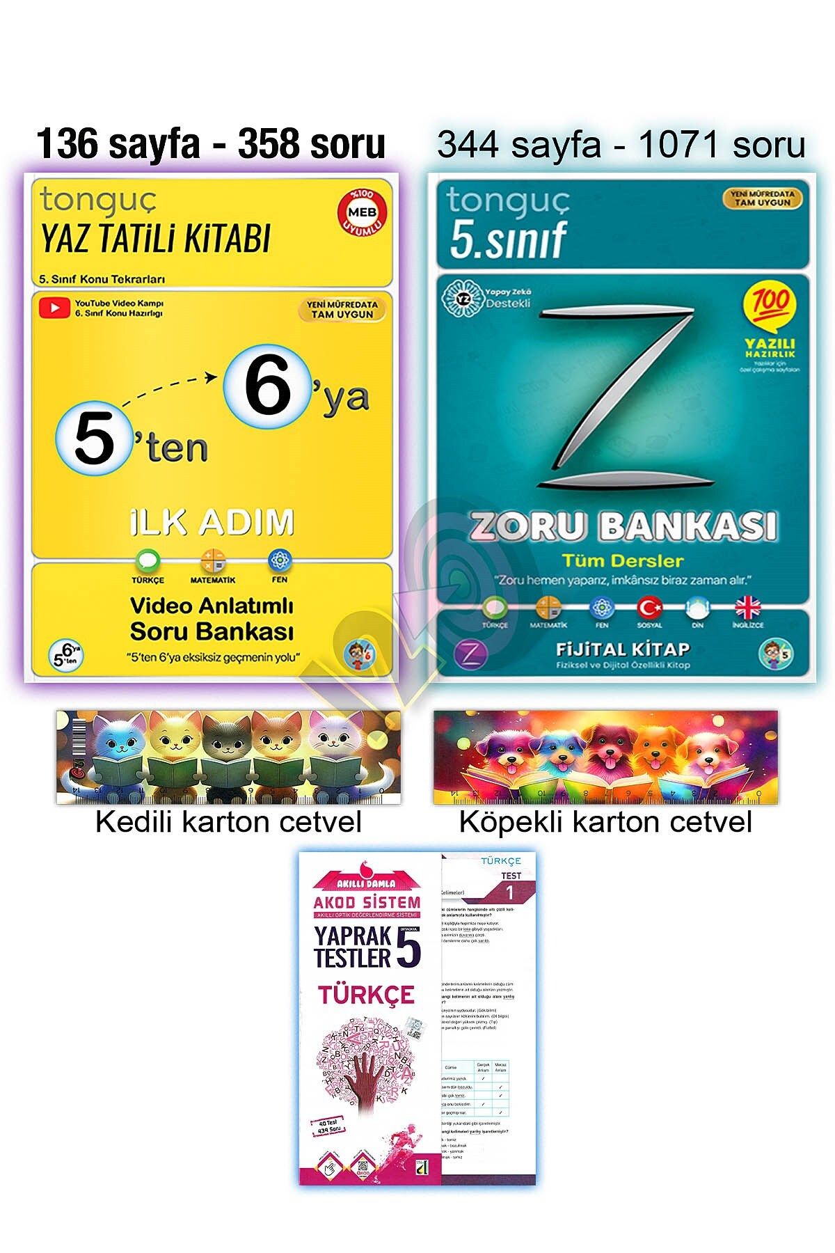 Tonguç Yayınları 5'ten 6'ya Yaz Tatili Hazırlık Kitabı 5. Sınıf Tüm Dersler Zoru Soru Bankası