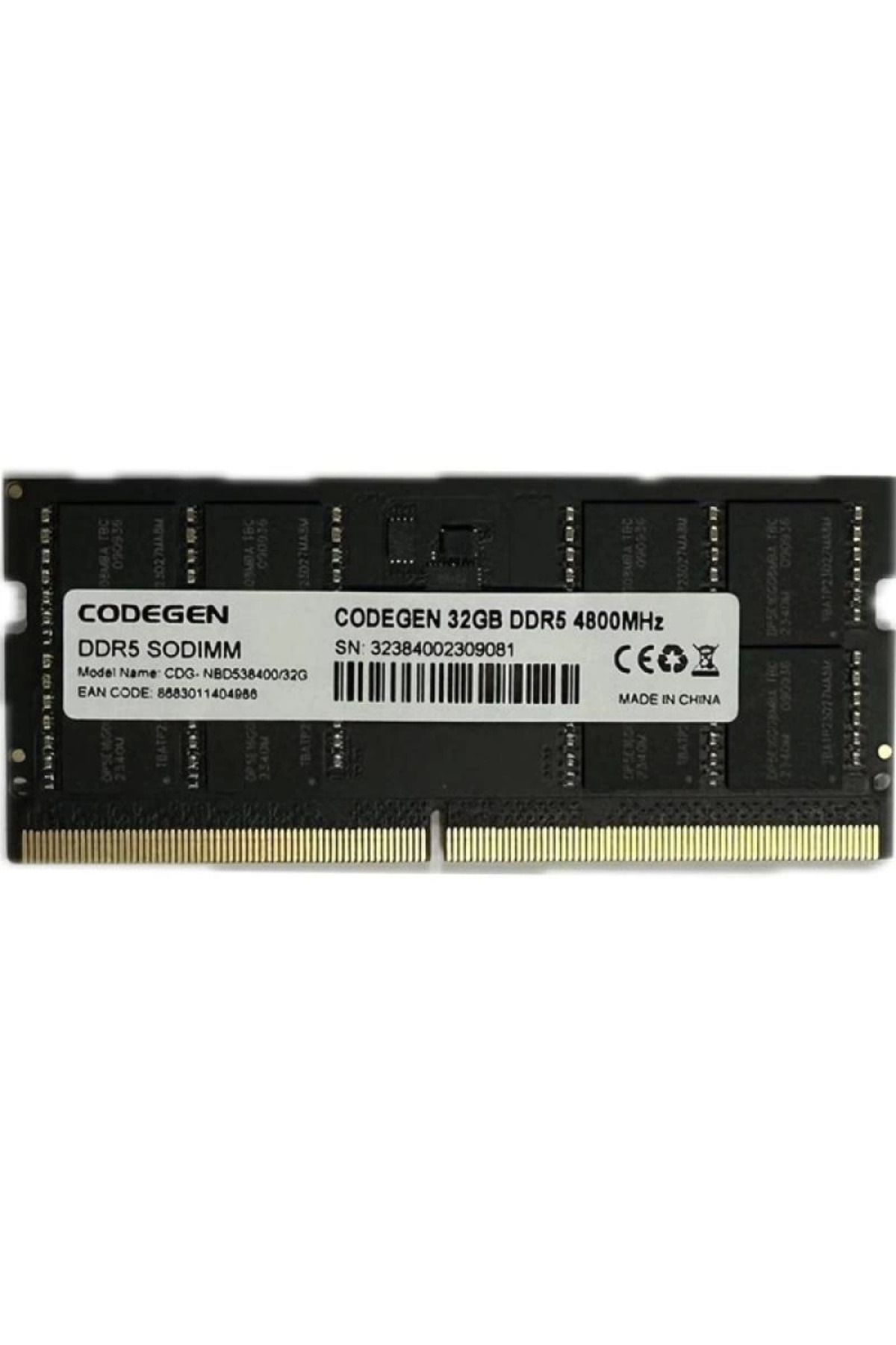 MELFSHOP CODEGEN 32GB DDR5 4800MHZ NOTEBOOK RAM VALUE CDG-NBD538400/32G
