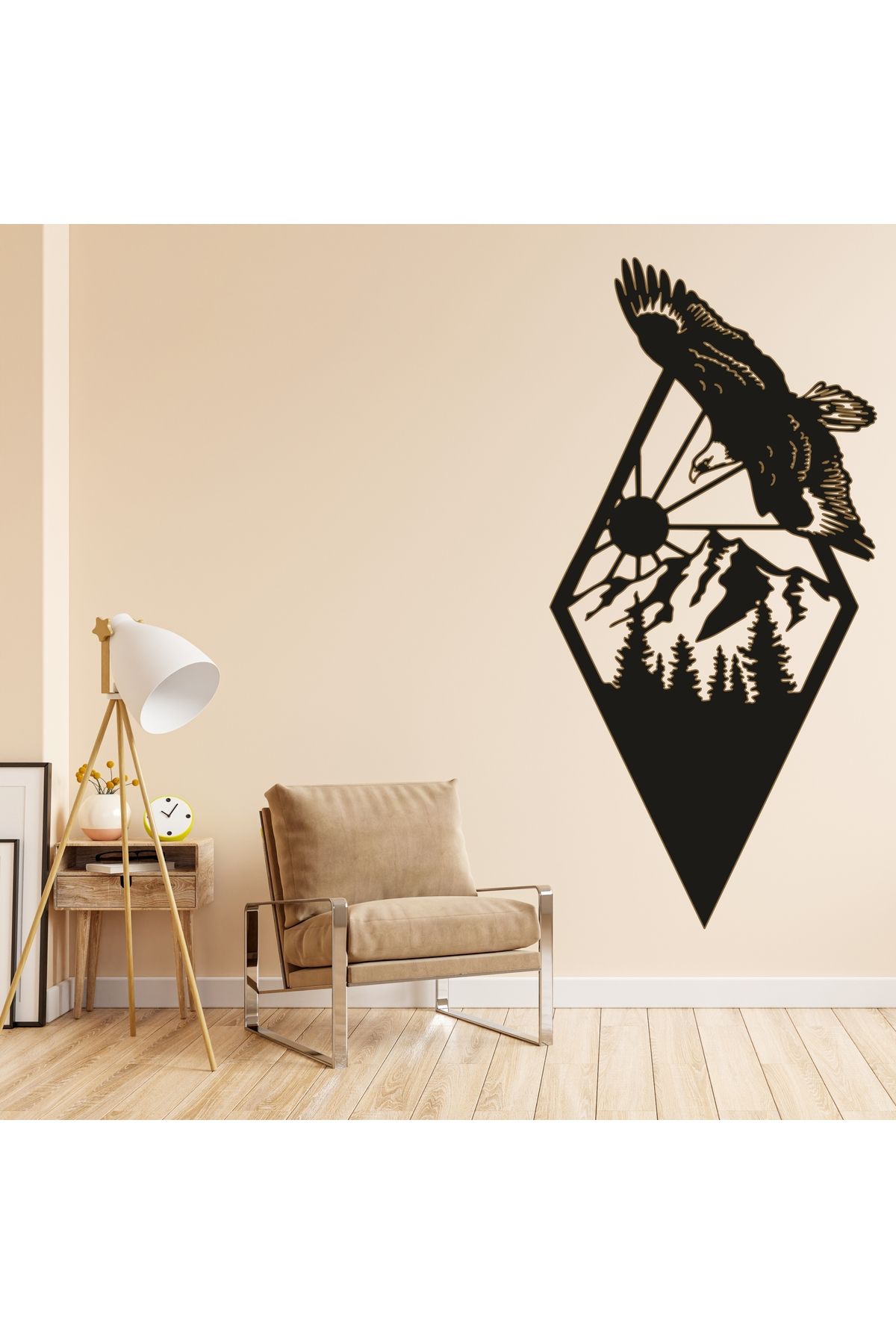 Grand Fine Art Tek Parça Renkli MDF Tablo Kartal ve Doğa