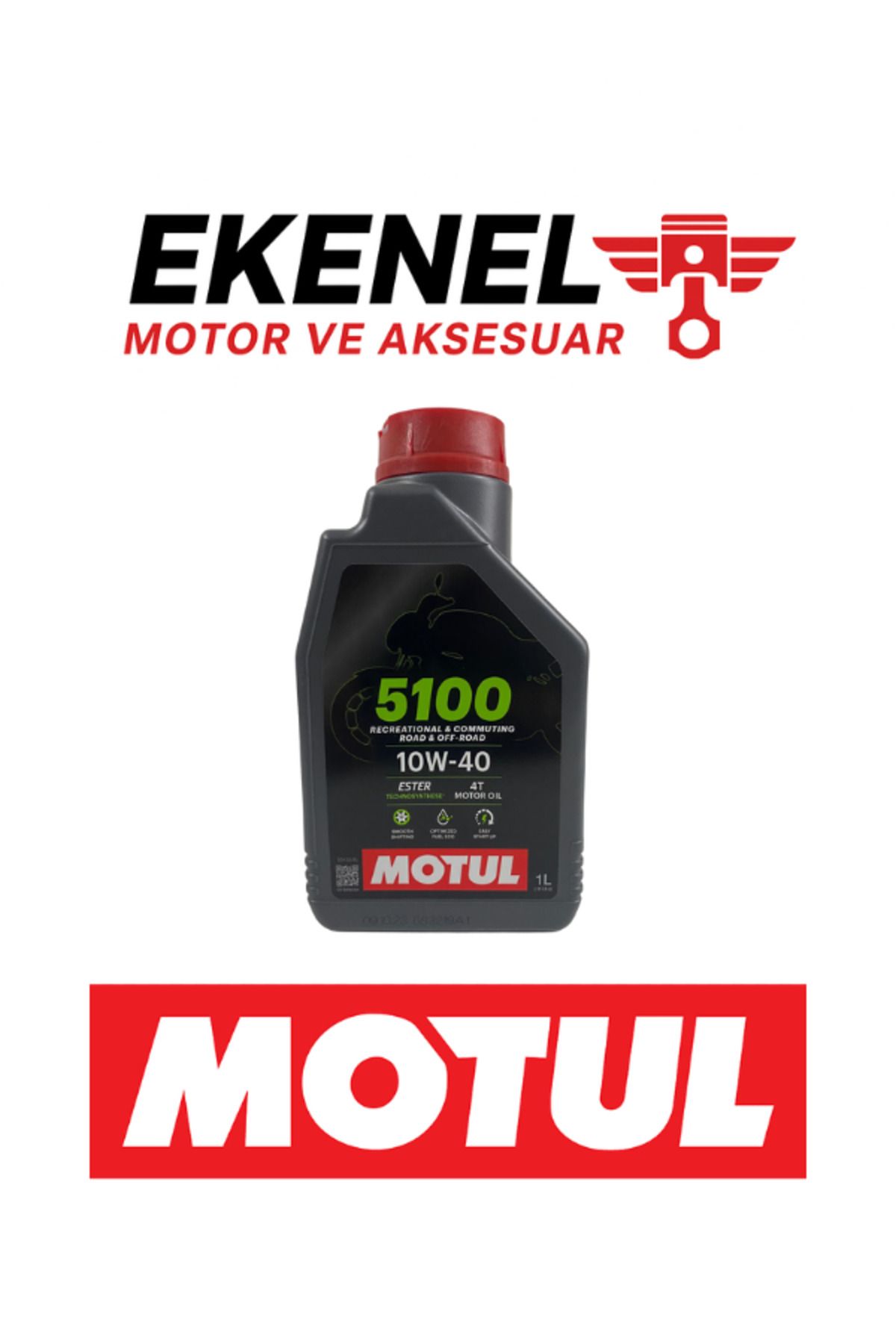 Motul 5100 10W-40 4T Yarı Sentetik Motosiklet Yağı 1 Litre | Ester Teknolojisi
