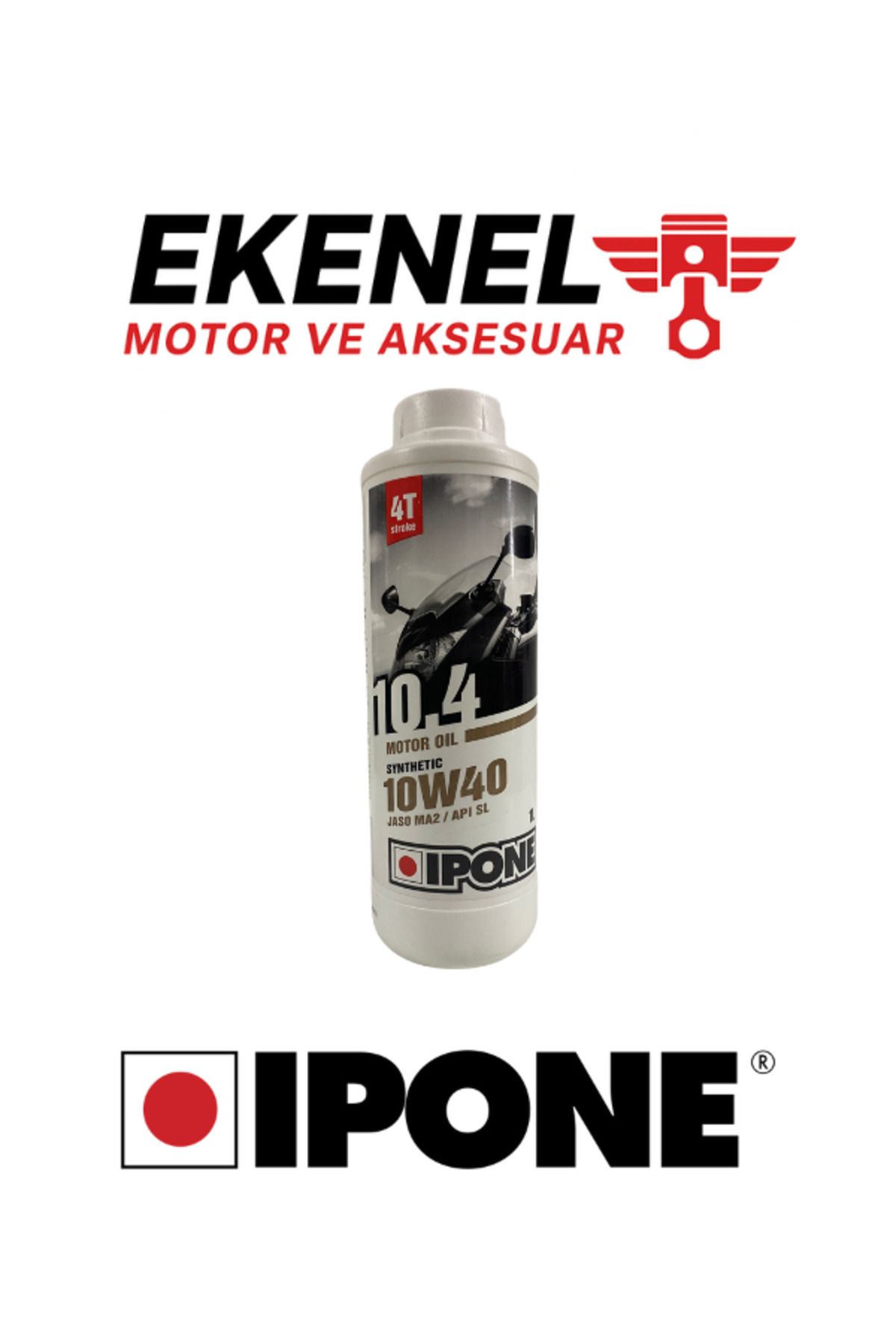 Ipone 10.4 10W-40 4T Motosiklet Yağı 1 Litre | Yarı Sentetik Yüksek Performans