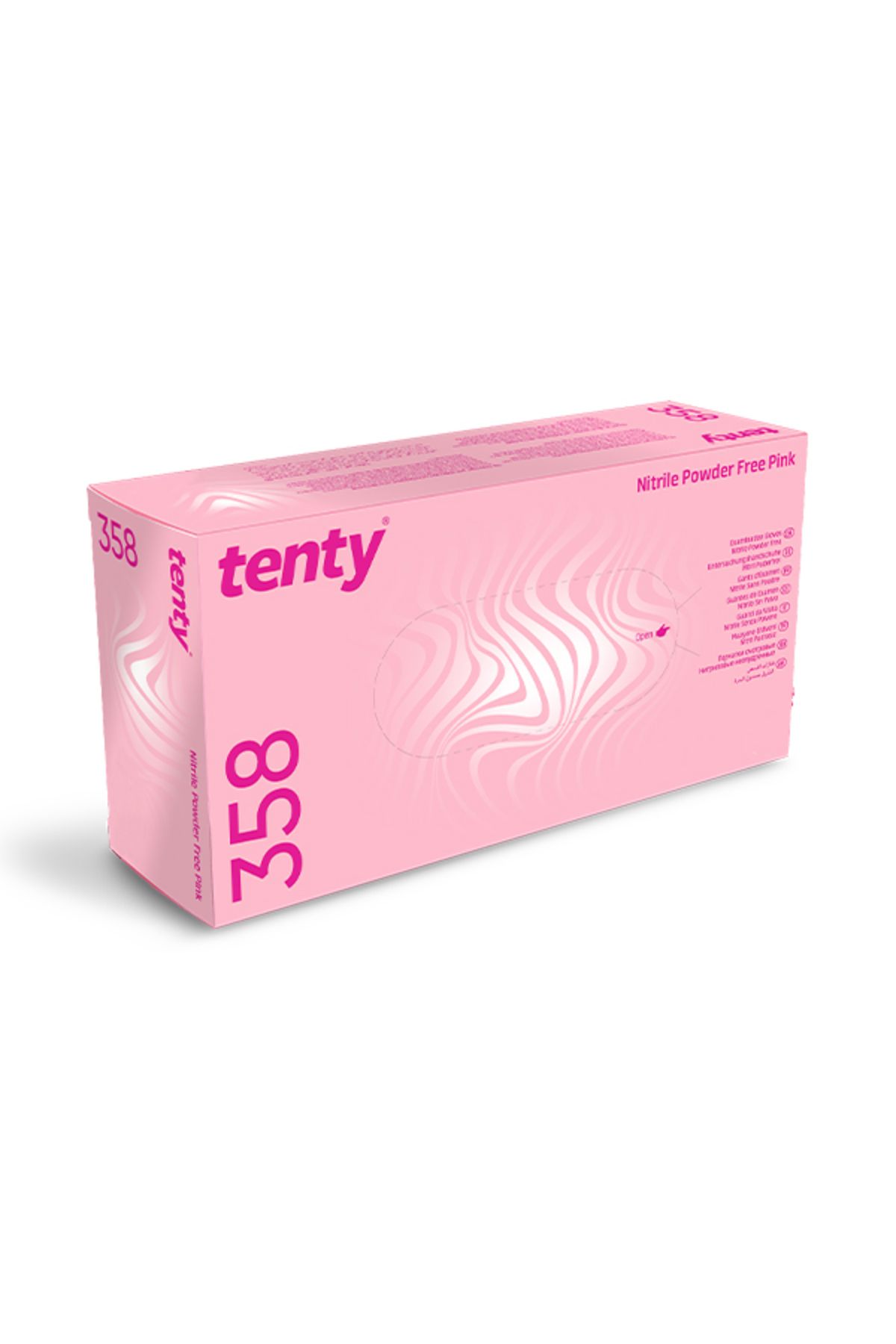 Tenty 358 Pembe Nitril Pudrasız Eldiven S Beden 100'lü