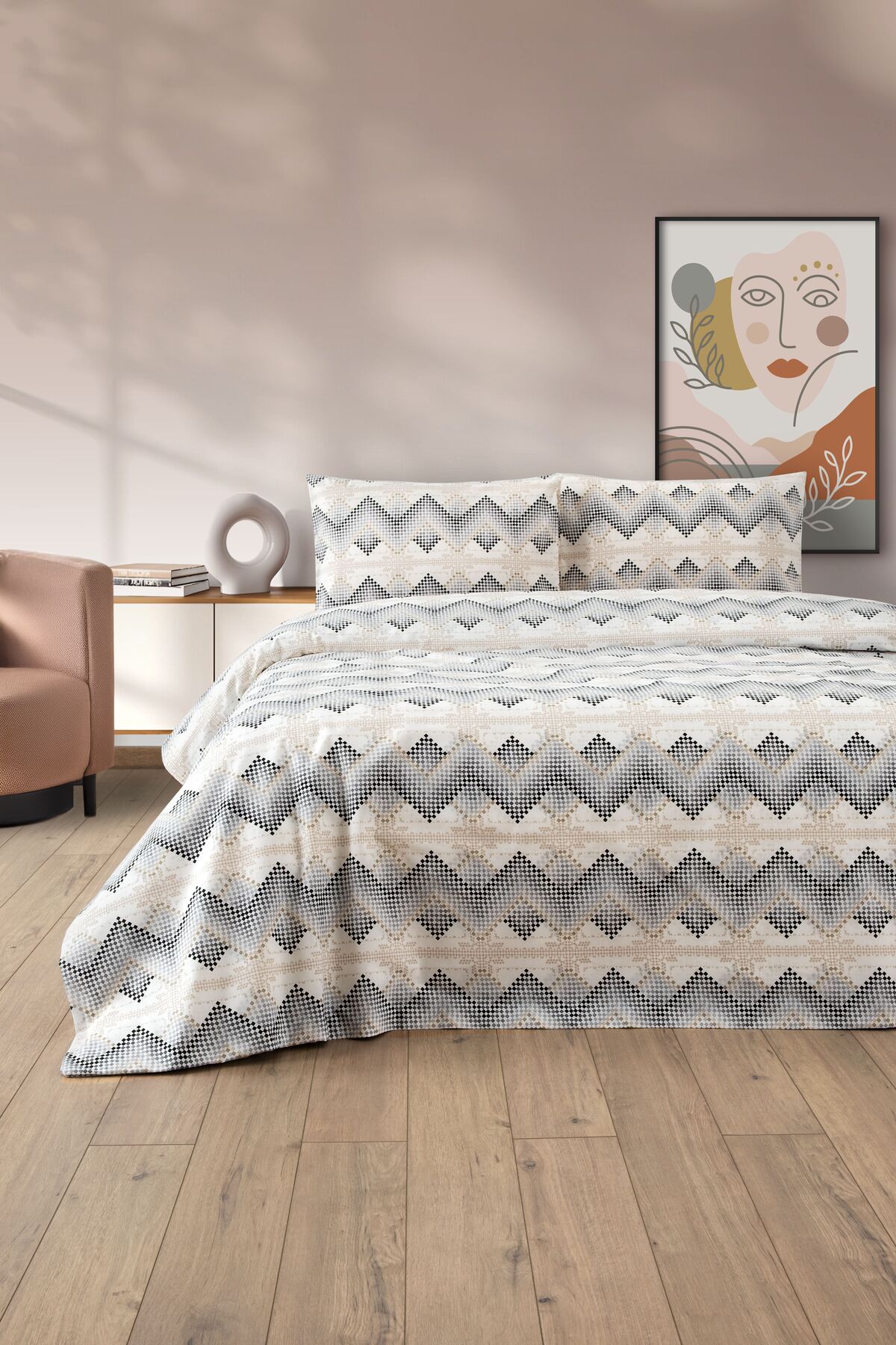 Formeya Lovely Desenli Çift Kişilik Nevresim Takımı - Çift Kişilik Nevresim Seti