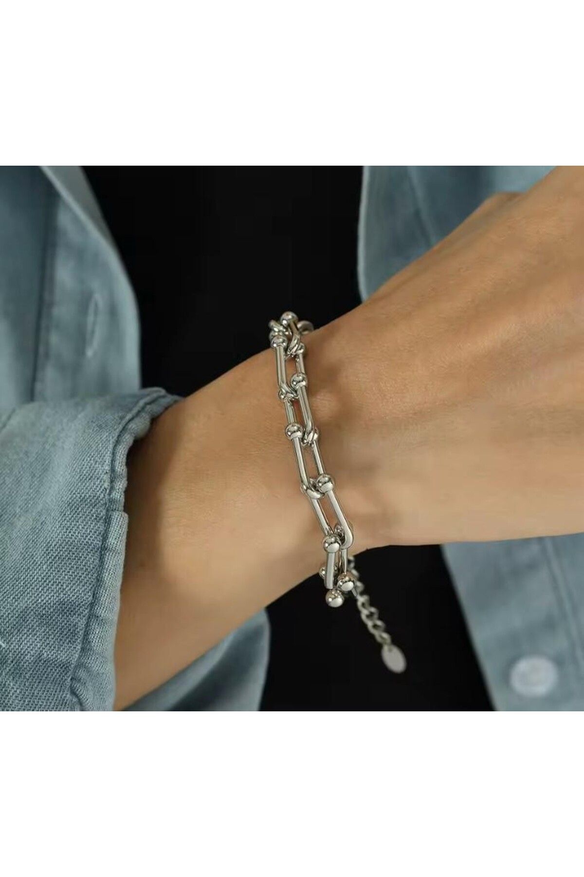 BY YASİN TOPÇU Çelik Silver Bileklik