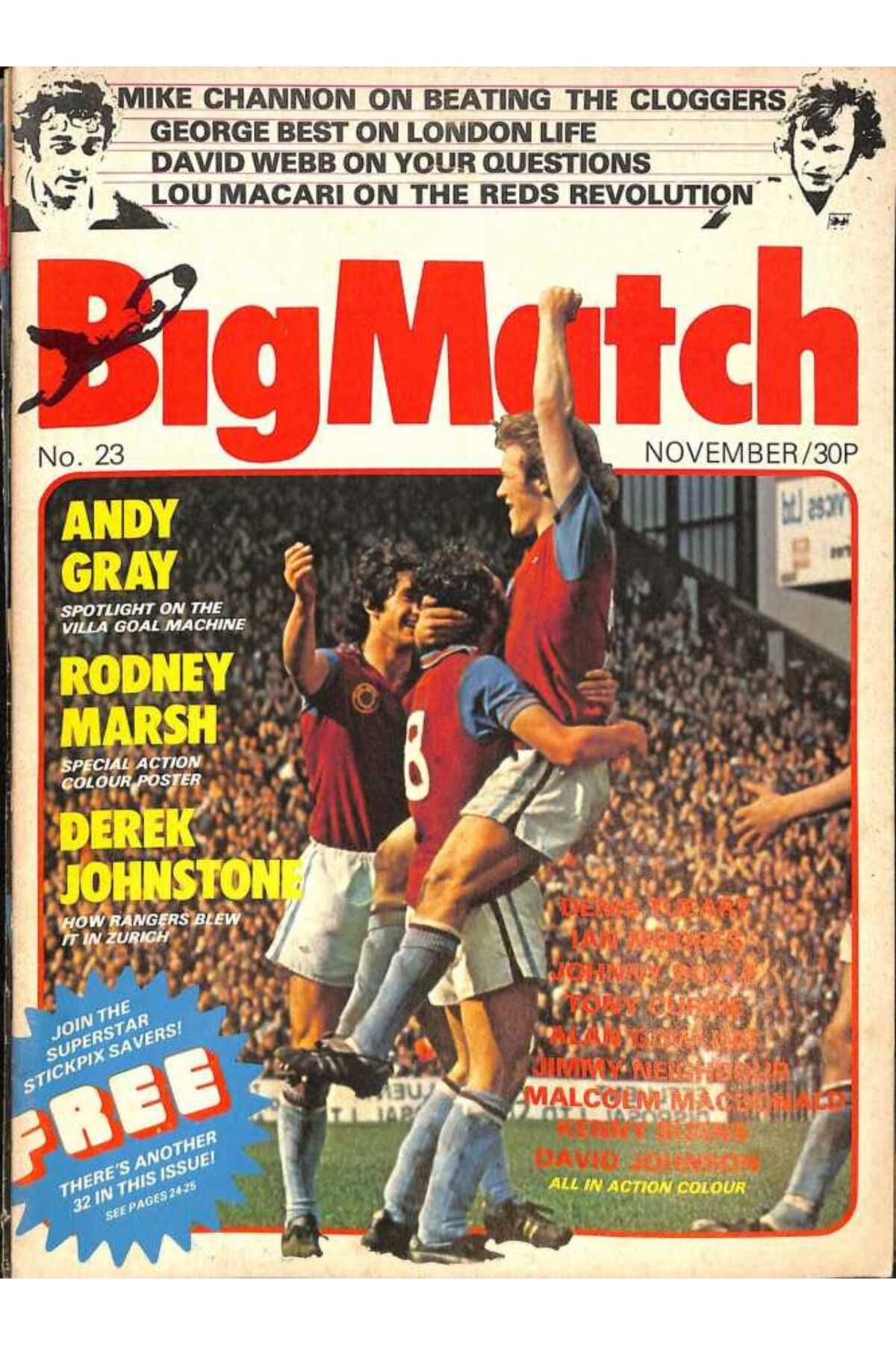 Gökçe Koleksiyon Big Match NO23 November30P - Mike Channon, Andy Gray, Rodney Marsh, Derek Johnstone NDR85813