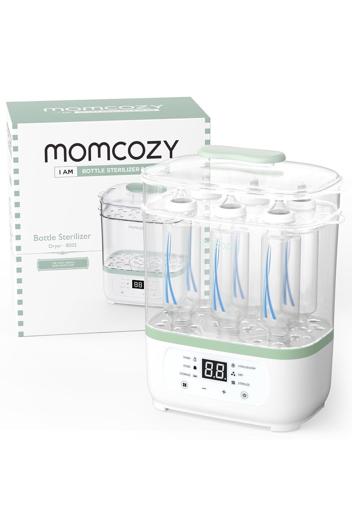 Momcozy 3'ü 1 Arada Elektrikli Biberon Sterilizatörü ve Kurutucu
